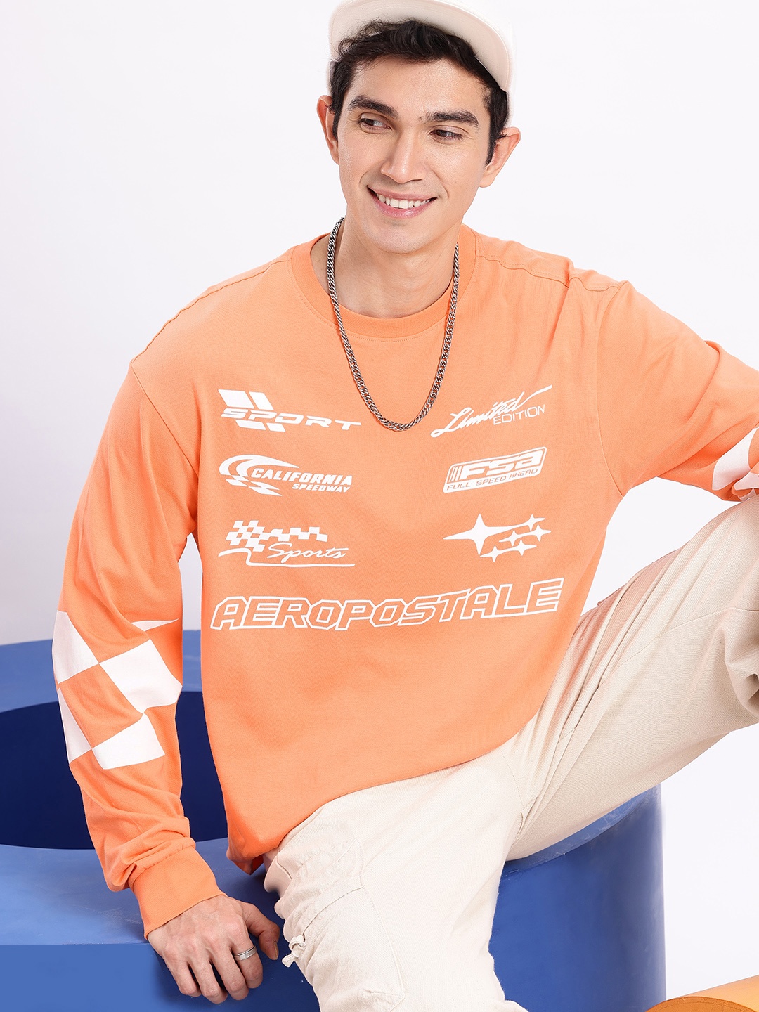 Aeropostale Brand Logo Printed Drop-Shoulder Sleeves Relaxed Fit Pure Cotton T-shirt, Orange
Aeropostale Brand Logo Printed Drop-Shoulder Sleeves Relaxed Fit Pure Cotton T-shirt, Orange