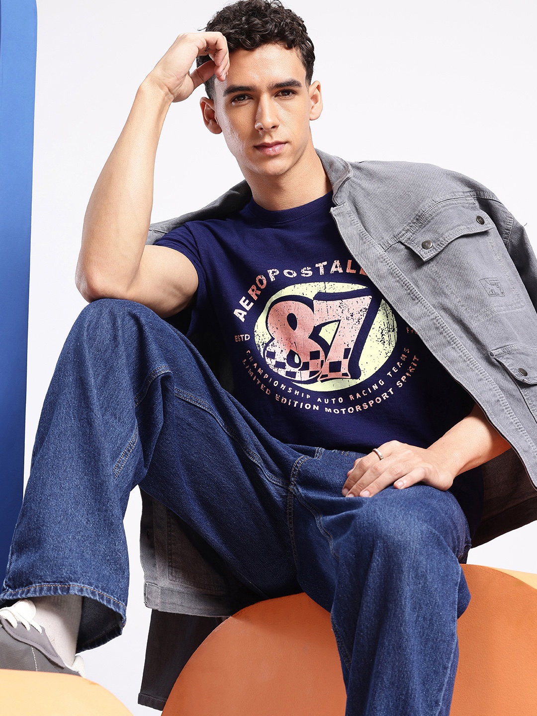 Aeropostale Pure Cotton Brand Logo Printed Drop-Shoulder Sleeves Relaxed Fit T-shirt, Navy blue
Aeropostale Pure Cotton Brand Logo Printed Drop-Shoulder Sleeves Relaxed Fit T-shirt, Navy blue