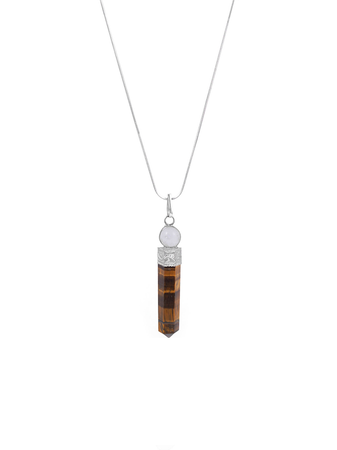 SWASHAA Men Silver Plated Stainless Steel Pendant with Chain 
SWASHAA Men Silver Plated Stainless Steel Pendant with Chain