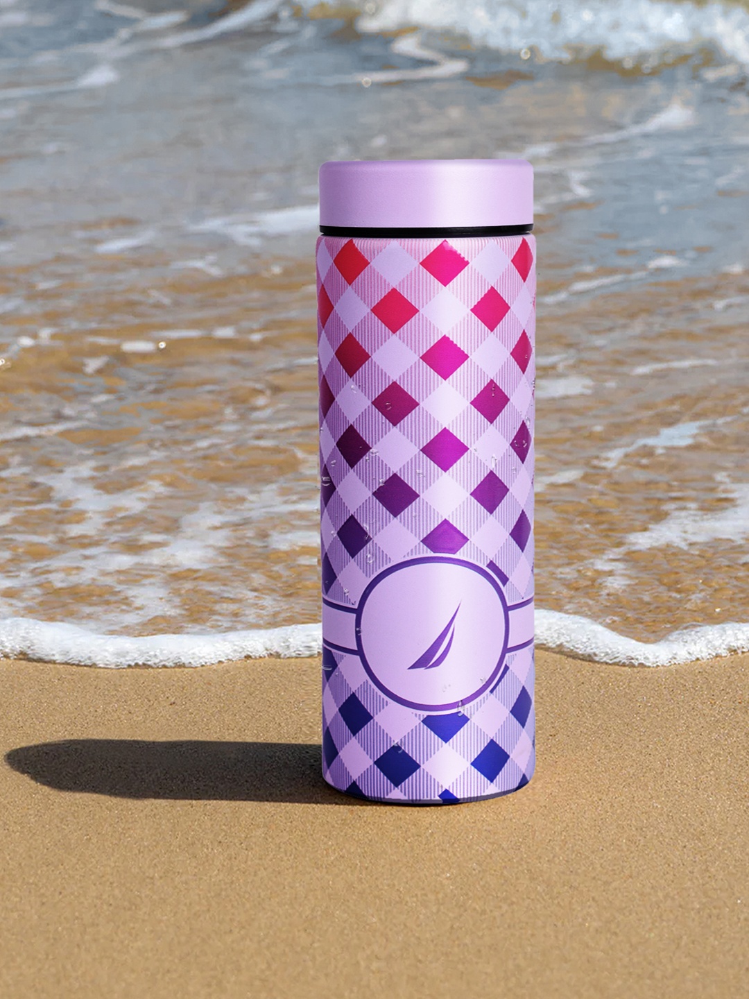 Nautica Sleek Violet & Pink Checked Stainless Steel Smart Vacuum Water Bottle-500ML
Nautica Sleek Violet & Pink Checked Stainless Steel Smart Vacuum Water Bottle-500ML
