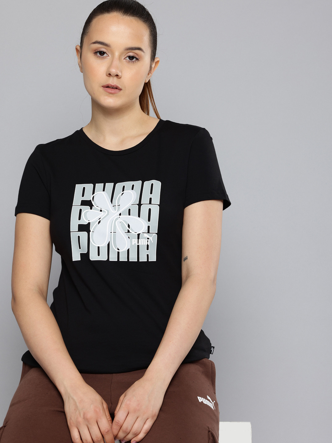 Puma Brand Logo Printed Pure Cotton T-shirt, Black
Puma Brand Logo Printed Pure Cotton T-shirt, Black