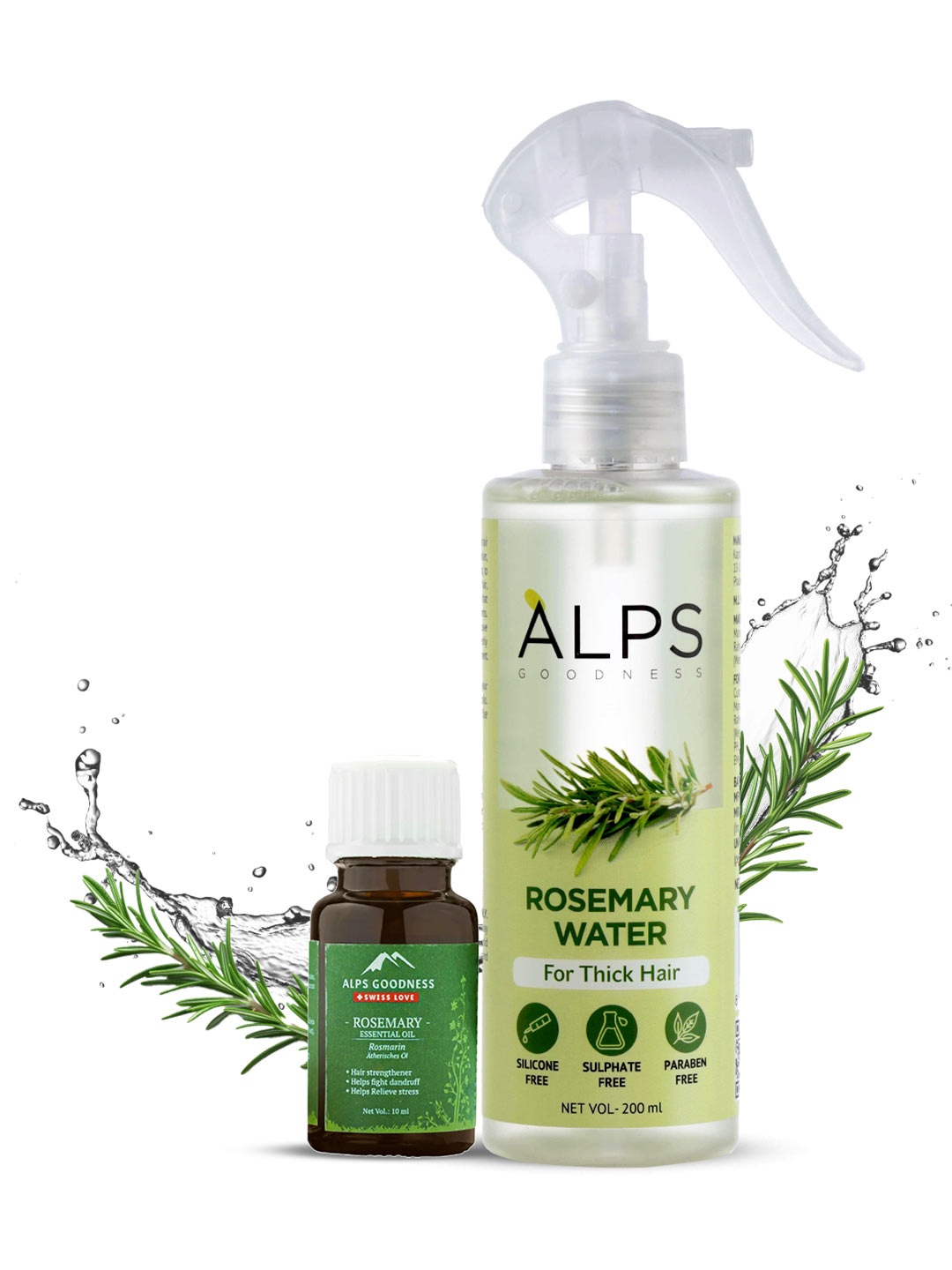 Alps Goodness Rosemary Haircare Power Duo - Water Hair Spray 200ml & Essential Oil 10ml, Green
Alps Goodness Rosemary Haircare Power Duo - Water Hair Spray 200ml & Essential Oil 10ml, Green