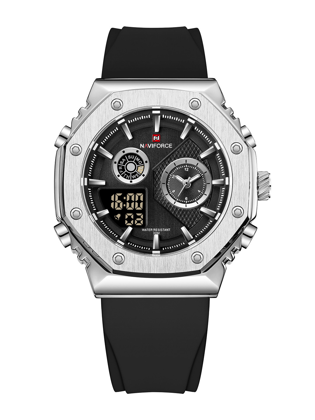 Naviforce Men Brass Dial & Straps Analogue and Digital Multi Function Watch NF9216T SBB, Black
Naviforce Men Brass Dial & Straps Analogue and Digital Multi Function Watch NF9216T SBB, Black