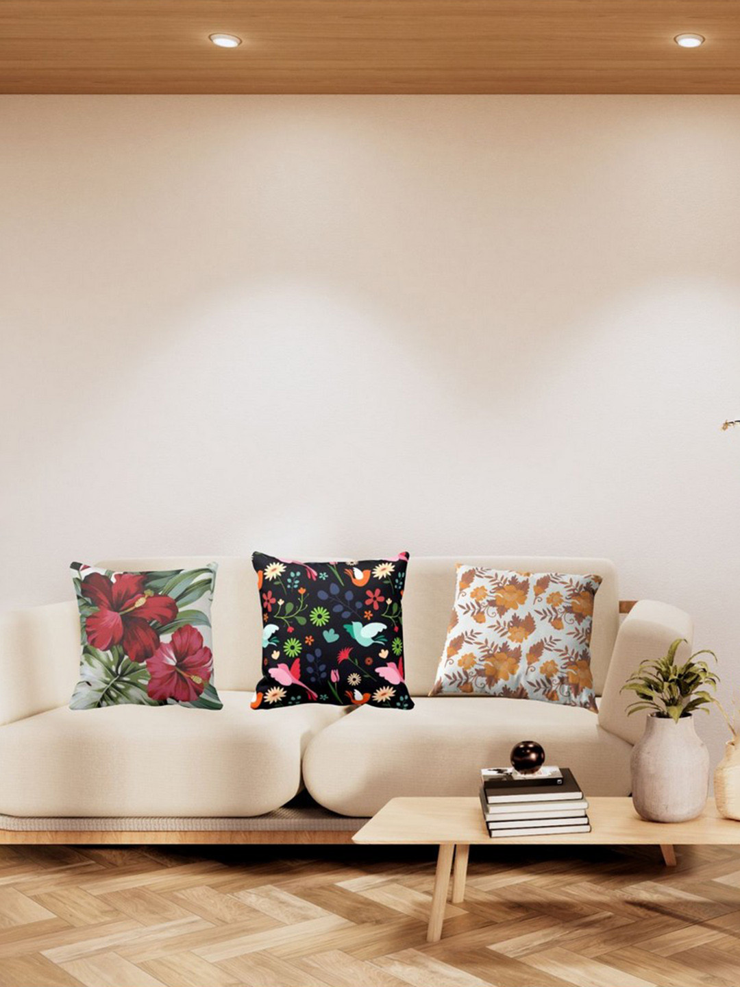 THEYAYACAFE White & Grey 3 Pieces Floral Printed Velvet Square Cushion Covers
THEYAYACAFE White & Grey 3 Pieces Floral Printed Velvet Square Cushion Covers