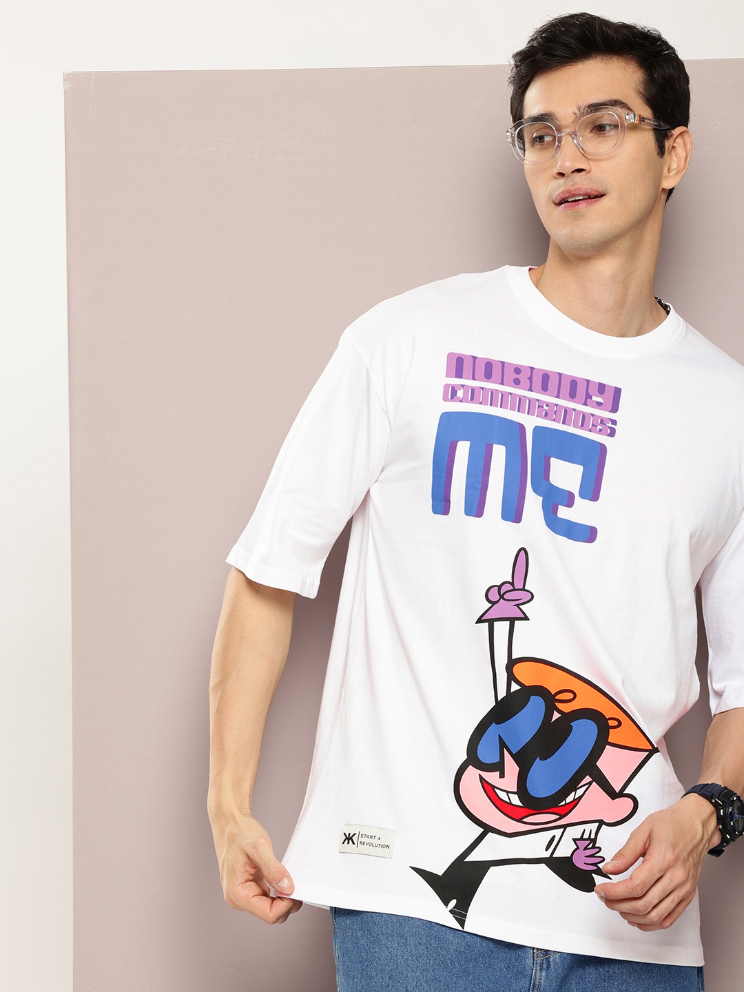 Dexter by Kook N Keech Men Printed Drop-Shoulder Sleeves Pure Cotton T-shirt, White
Dexter by Kook N Keech Men Printed Drop-Shoulder Sleeves Pure Cotton T-shirt, White