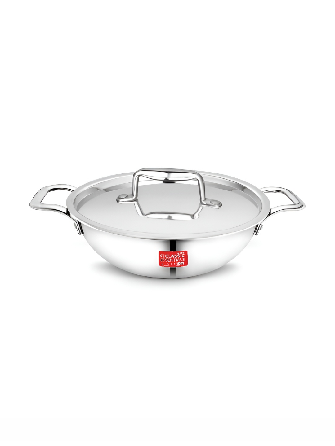 Classic Essentials Stainless Steel Triply Kadhai with Lid, 20 cm diameter with Lid 1.5 L, Silver
Classic Essentials Stainless Steel Triply Kadhai with Lid, 20 cm diameter with Lid 1.5 L, Silver