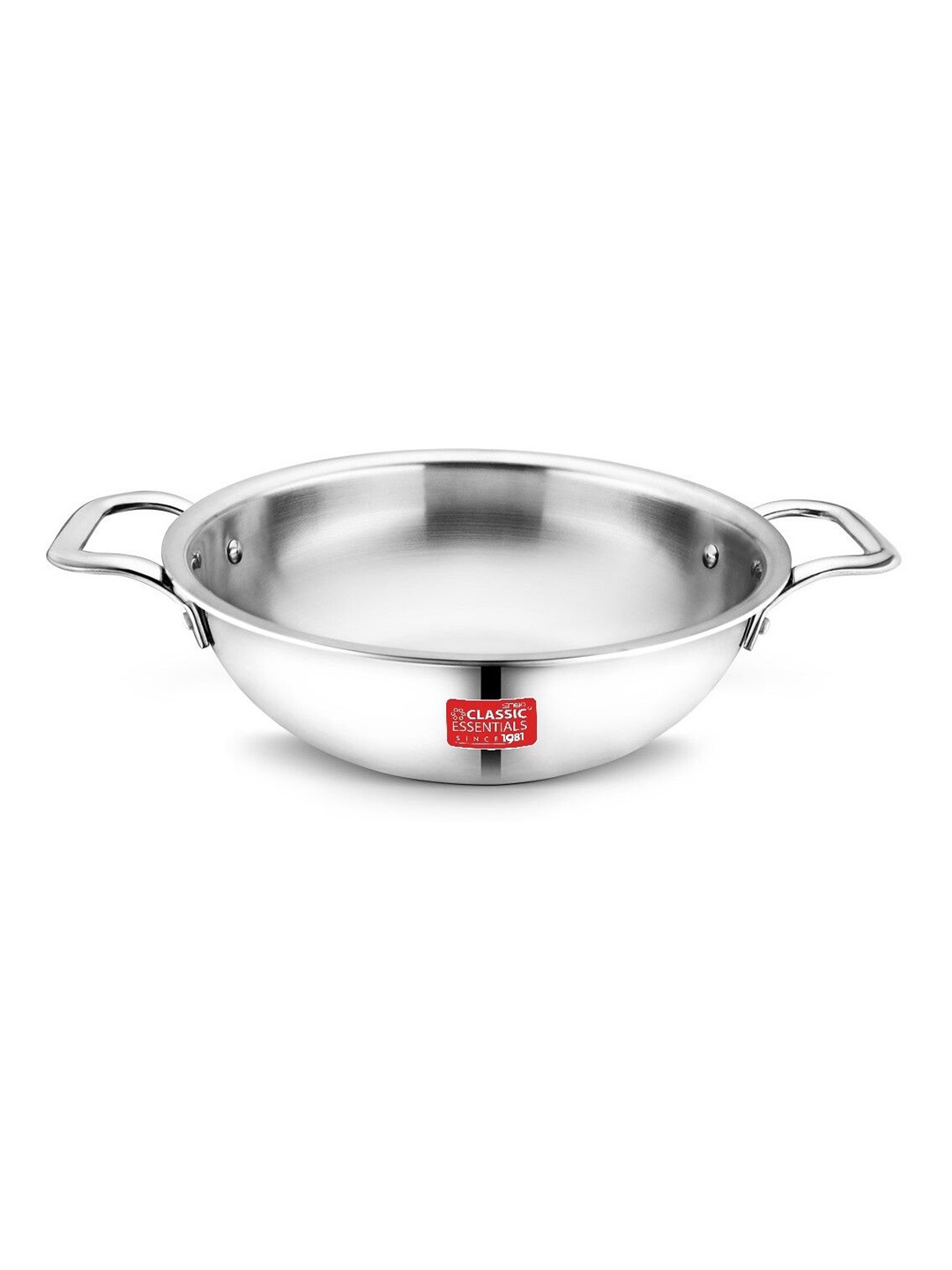 Classic Essentials Triply Kadhai, Stainless Steel Cookware Kadhai 36 cm diameter 8L, Silver
Classic Essentials Triply Kadhai, Stainless Steel Cookware Kadhai 36 cm diameter 8L, Silver