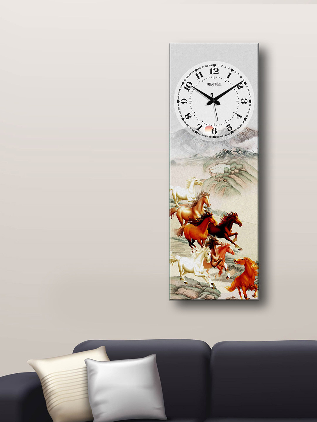 OLIVE TREE Grey & Orange Printed Contemporary Wooden Rectangle Analogue Wall Clock 
OLIVE TREE Grey & Orange Printed Contemporary Wooden Rectangle Analogue Wall Clock