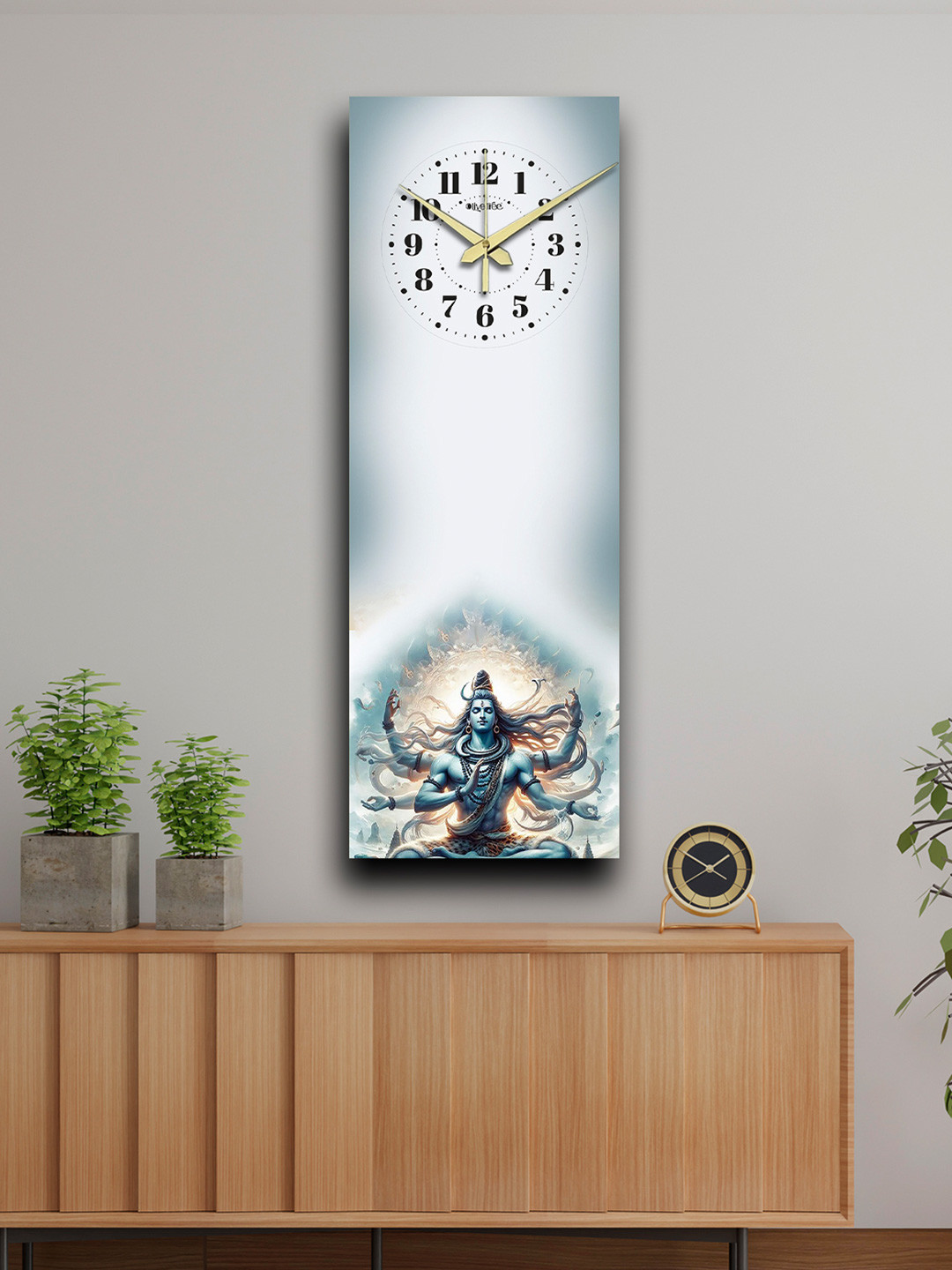 OLIVE TREE White & Blue Printed Traditional Wooden Rectangle Analogue Wall Clock 
OLIVE TREE White & Blue Printed Traditional Wooden Rectangle Analogue Wall Clock