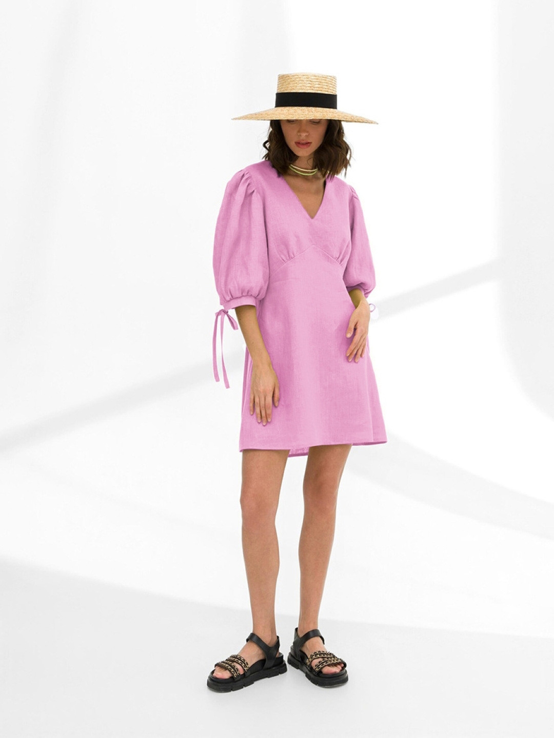 KPOP Women A-Line Dress, Pink
KPOP Women A-Line Dress, Pink