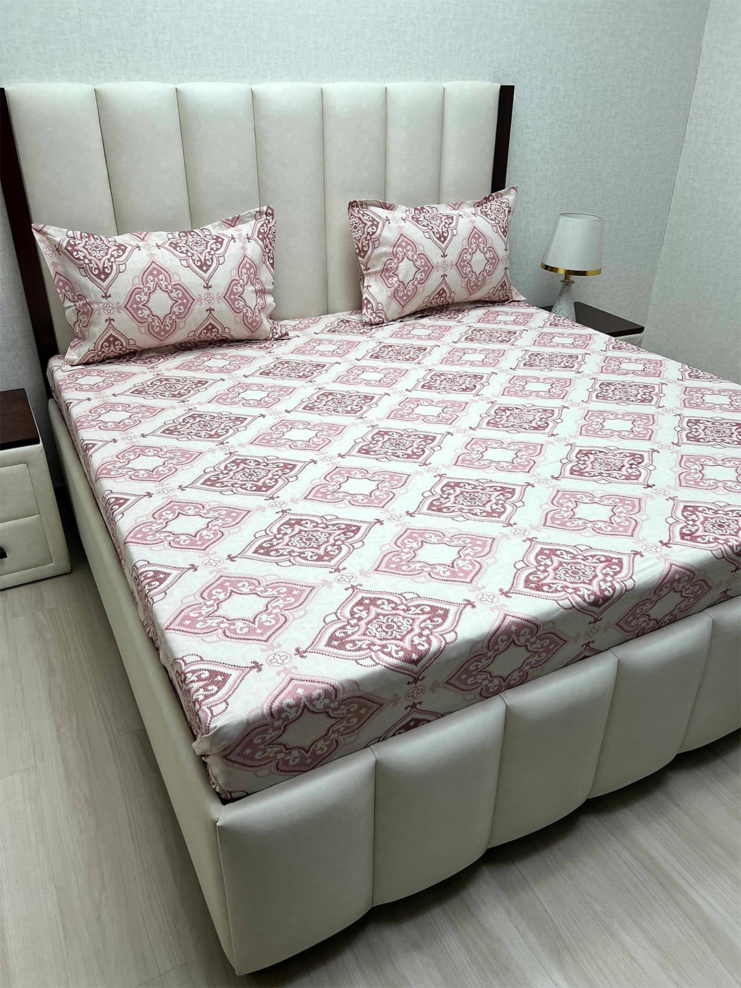Pure Decor Cotton Queen Size Double Bed Bedsheet With 2 Pillow Covers 2.28m X 2.54m, Pink
Pure Decor Cotton Queen Size Double Bed Bedsheet With 2 Pillow Covers 2.28m X 2.54m, Pink