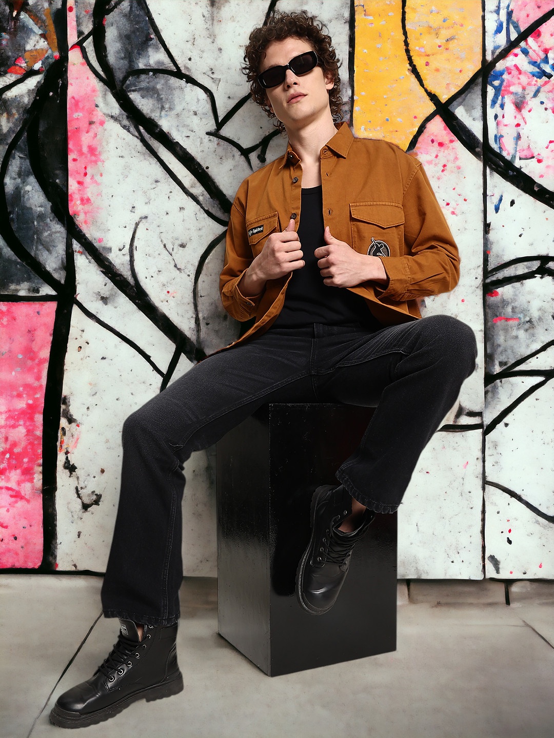 URA STREET Men Classic Spread Collar Typography Printed Cotton Relaxed Fit Casual Shirt, Brown
URA STREET Men Classic Spread Collar Typography Printed Cotton Relaxed Fit Casual Shirt, Brown