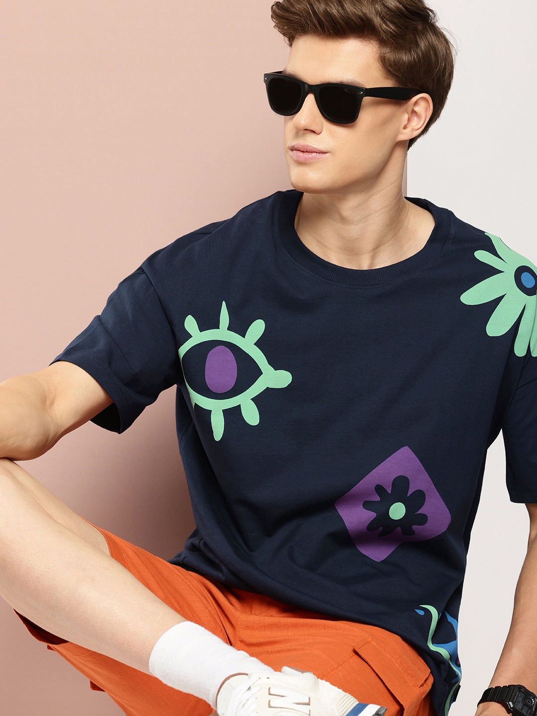 Stormborn Men Printed Drop-Shoulder Sleeves Oversized Pure Cotton T-shirt, Navy blue
Stormborn Men Printed Drop-Shoulder Sleeves Oversized Pure Cotton T-shirt, Navy blue