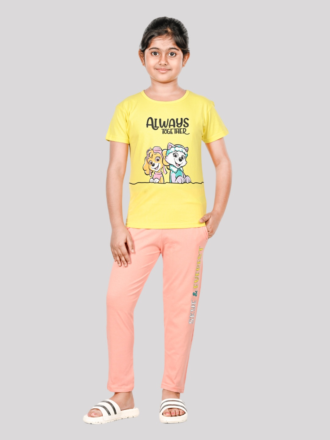 Here&Now X Denikid Girls Paw Patrol Printed Pure Cotton T-shirt with Trousers, Yellow
Here&Now X Denikid Girls Paw Patrol Printed Pure Cotton T-shirt with Trousers, Yellow