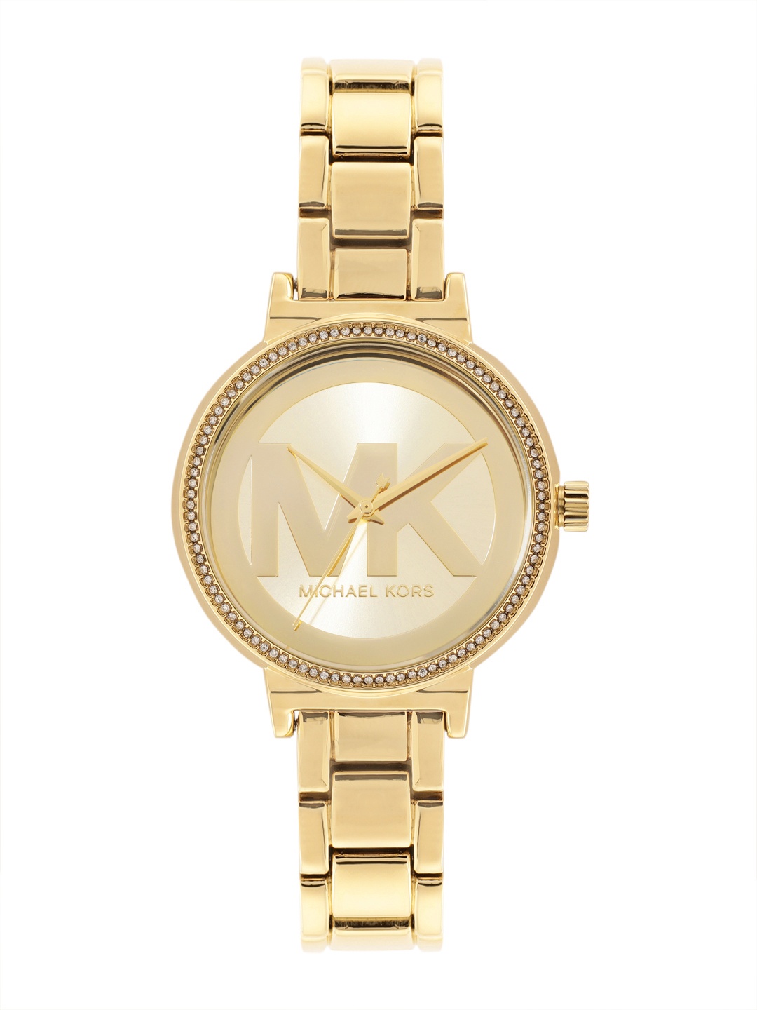 Michael Kors Women Sofie Embellished Dial & Stainless Steel Straps Analogue Watch MKO1051, Gold
Michael Kors Women Sofie Embellished Dial & Stainless Steel Straps Analogue Watch MKO1051, Gold