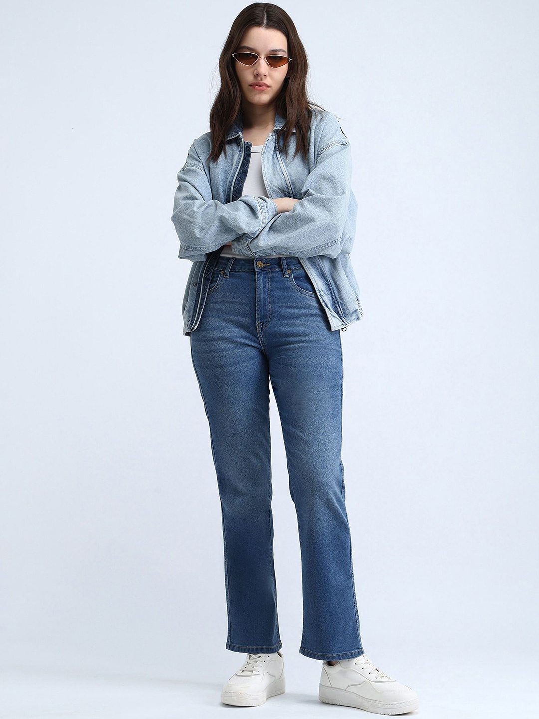Flying Machine Women Straight Fit High-Rise Light Fade Stretchable Jeans, Blue
Flying Machine Women Straight Fit High-Rise Light Fade Stretchable Jeans, Blue