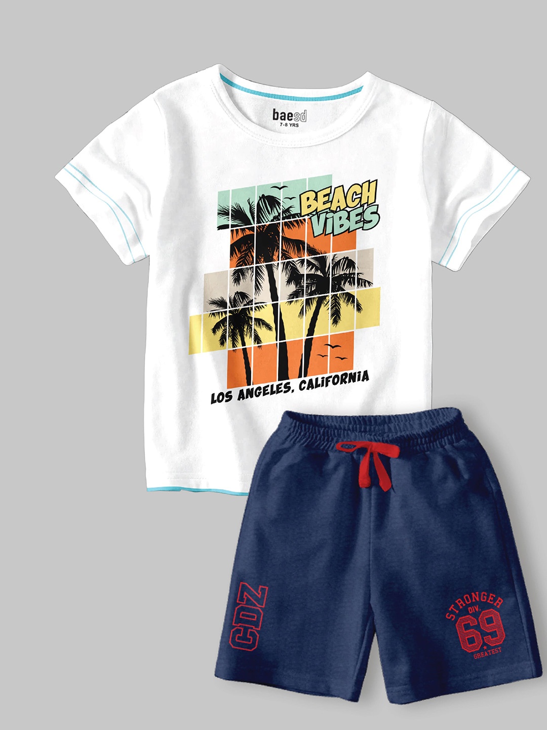 BAESD Boys Printed Short Sleeves Regular Cotton Blend T-shirt With Shorts, White
BAESD Boys Printed Short Sleeves Regular Cotton Blend T-shirt With Shorts, White