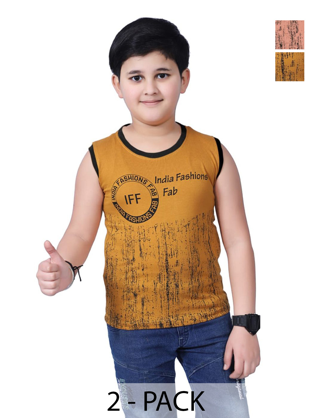 INDIA FASHION FAB Boys Pack Of 2 Typography Printed Round Neck Cotton T-shirts, Multi
INDIA FASHION FAB Boys Pack Of 2 Typography Printed Round Neck Cotton T-shirts, Multi