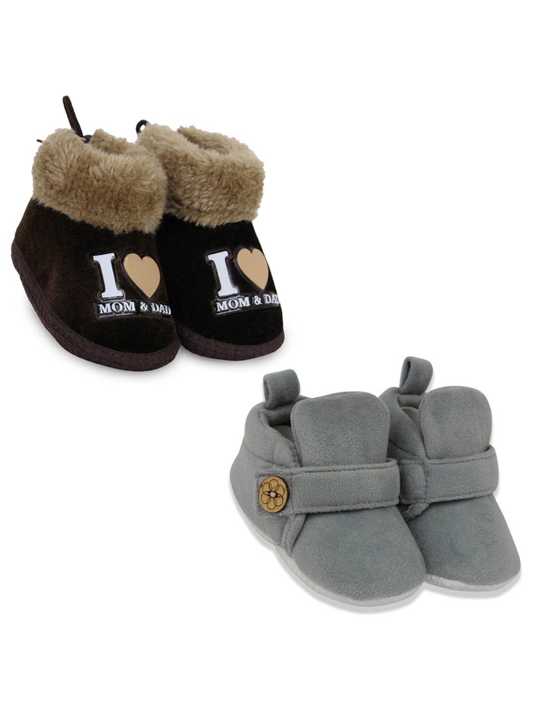 BAESD Unisex Kids Set Of 2 Pair Baby Boys & Girls 6 To 12 Months Velvet Cotton Booties, Grey
BAESD Unisex Kids Set Of 2 Pair Baby Boys & Girls 6 To 12 Months Velvet Cotton Booties, Grey