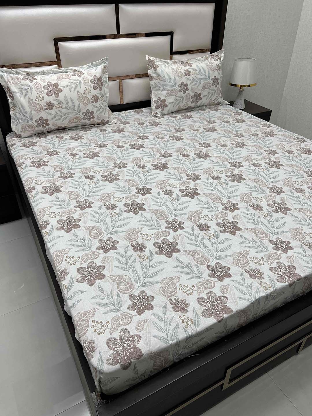 Pure Decor Royal Velar White Floral Printed Cotton 220 TC King Bedsheet & 2 Pillow Covers
Pure Decor Royal Velar White Floral Printed Cotton 220 TC King Bedsheet & 2 Pillow Covers