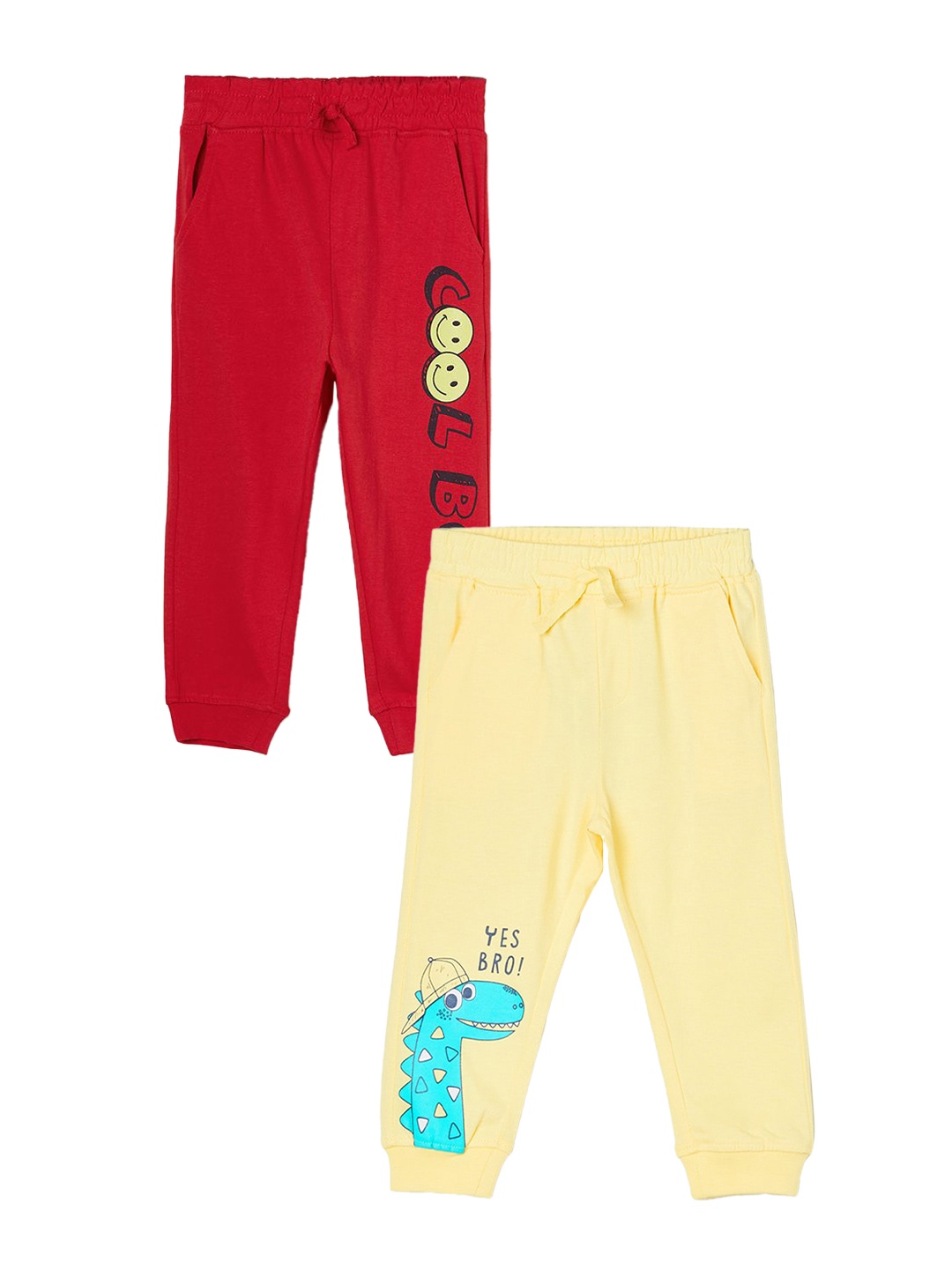 Juniors by Lifestyle Boys Pack Of 2 Typography Printed Pure Cotton Jogger Track Pants, Yellow
Juniors by Lifestyle Boys Pack Of 2 Typography Printed Pure Cotton Jogger Track Pants, Yellow