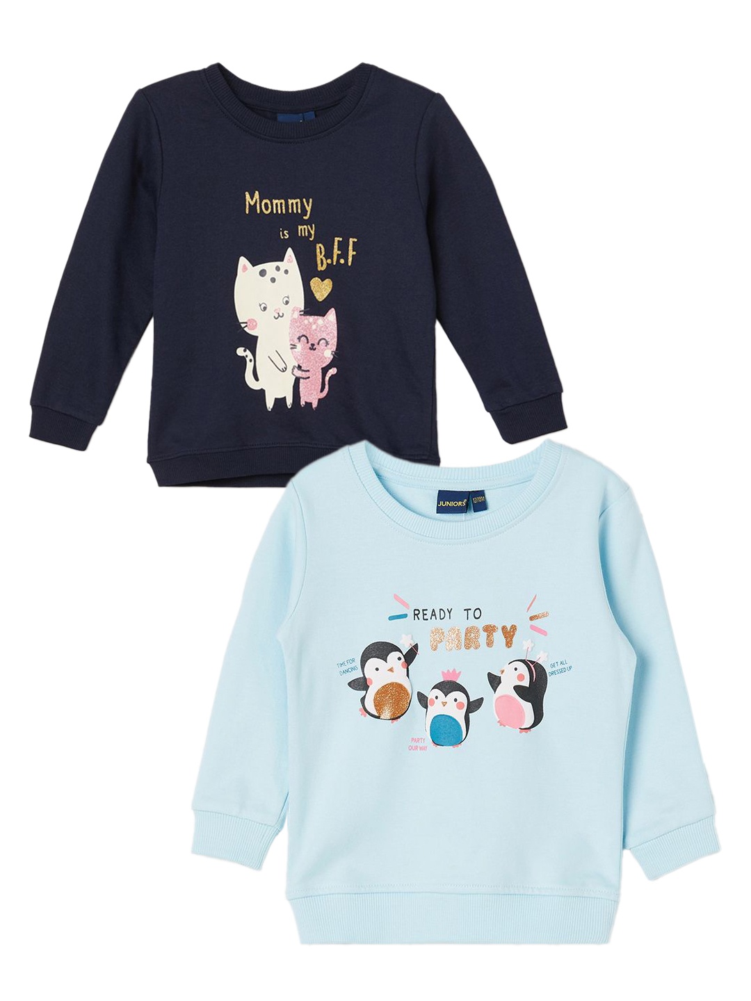Juniors by Lifestyle Girls Pack Of 2 Graphic Printed Pure Cotton Pullovers, Blue
Juniors by Lifestyle Girls Pack Of 2 Graphic Printed Pure Cotton Pullovers, Blue