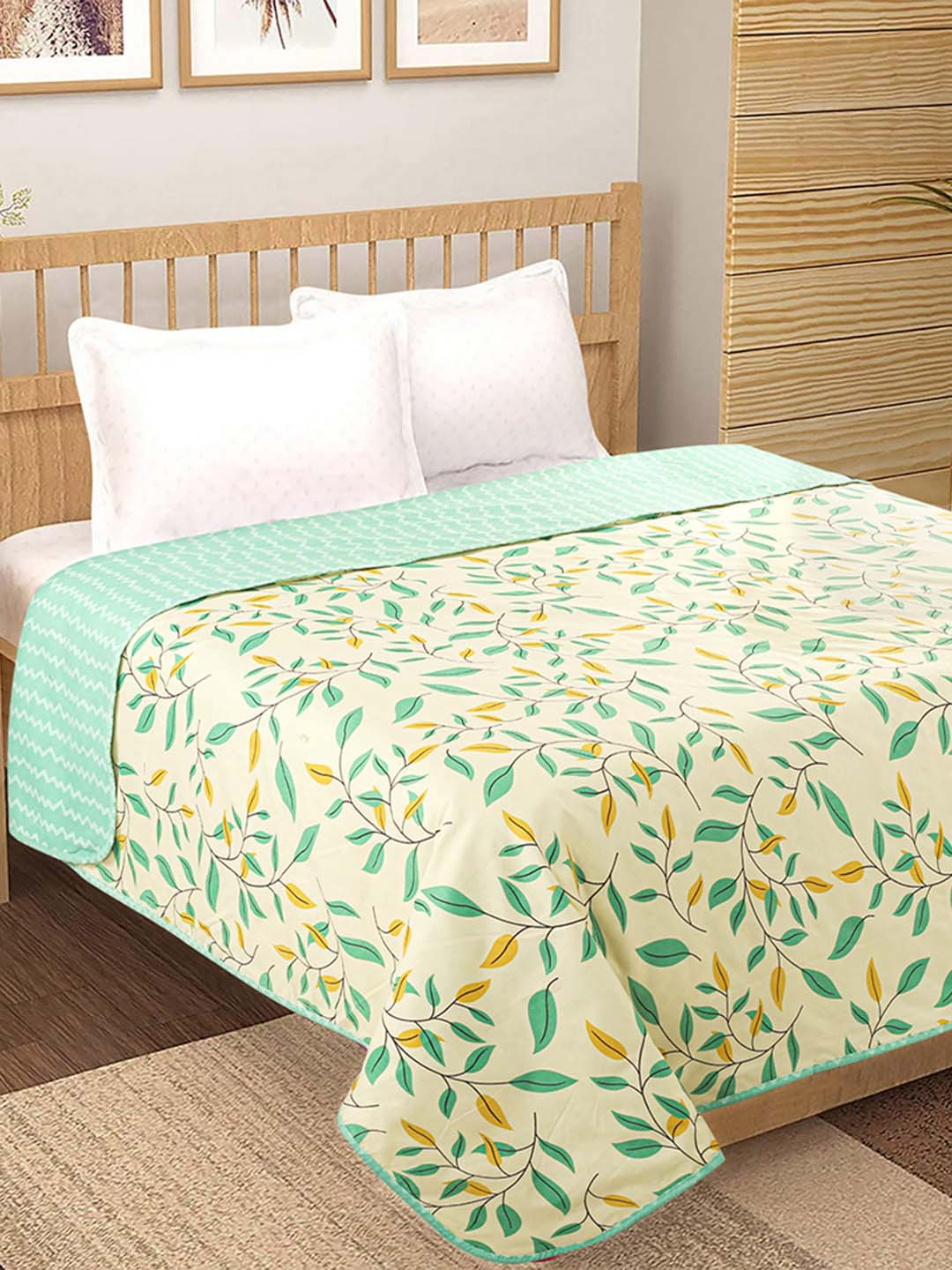 bsb home Green & Yellow Floral Printed Cotton AC Room 120 GSM Reversible Double Bed Dohar
bsb home Green & Yellow Floral Printed Cotton AC Room 120 GSM Reversible Double Bed Dohar