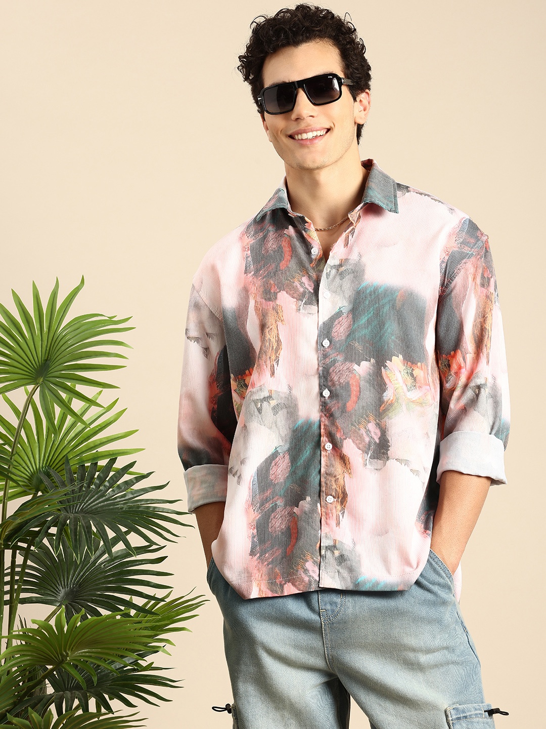 Mast & Harbour Self-Design Graphic Printed Drop-Shoulder Sleeves Relaxed Fit Casual Shirt, Pink
Mast & Harbour Self-Design Graphic Printed Drop-Shoulder Sleeves Relaxed Fit Casual Shirt, Pink