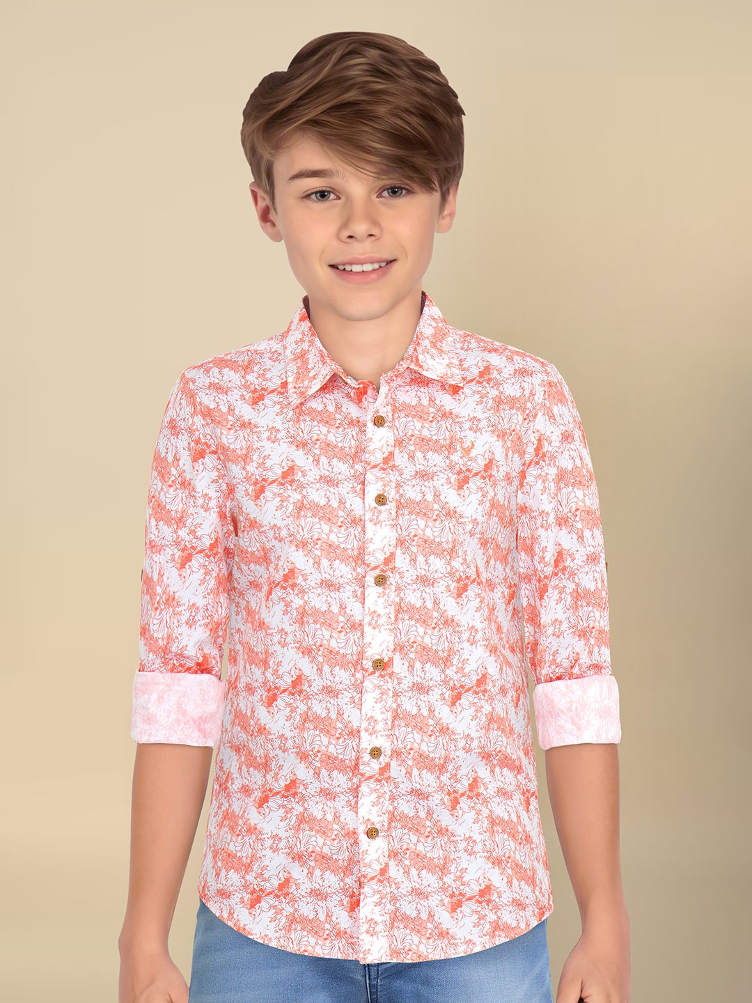 Allen Solly Junior Boys Spread Collar Floral Printed Cotton Slim Fit Casual Shirt, Peach
Allen Solly Junior Boys Spread Collar Floral Printed Cotton Slim Fit Casual Shirt, Peach