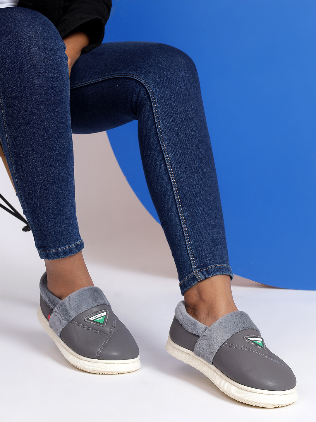 CASSIEY Slip on Women Casual Shoes, Grey 
CASSIEY Slip on Women Casual Shoes, Grey