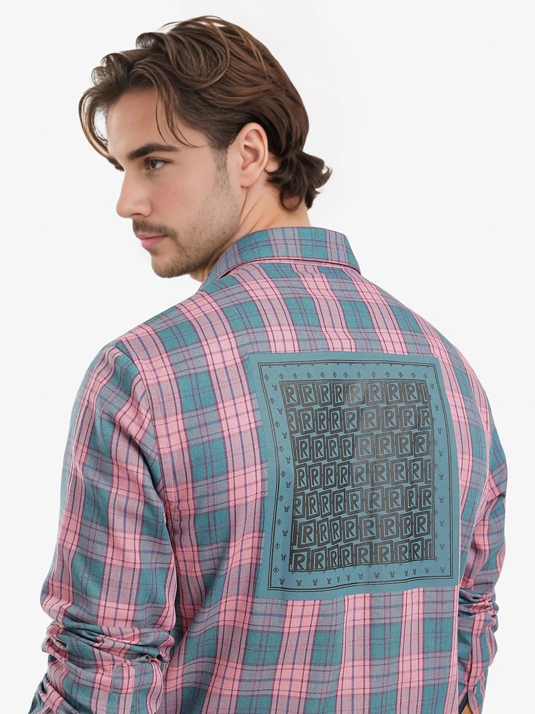 RARE RABBIT Men Comfort Spread Collar Tartan Checked Cotton Oversized Casual Shirt, Turquoise blue
RARE RABBIT Men Comfort Spread Collar Tartan Checked Cotton Oversized Casual Shirt, Turquoise blue