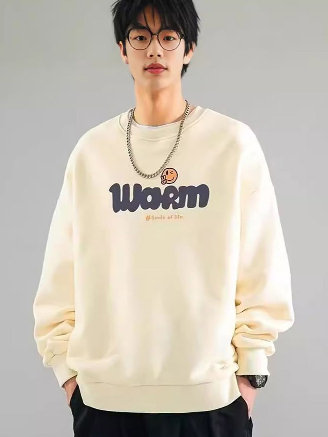 StyleCast x Revolte Men Typography Printed Round Neck Pullover Sweatshirt, Beige
StyleCast x Revolte Men Typography Printed Round Neck Pullover Sweatshirt, Beige