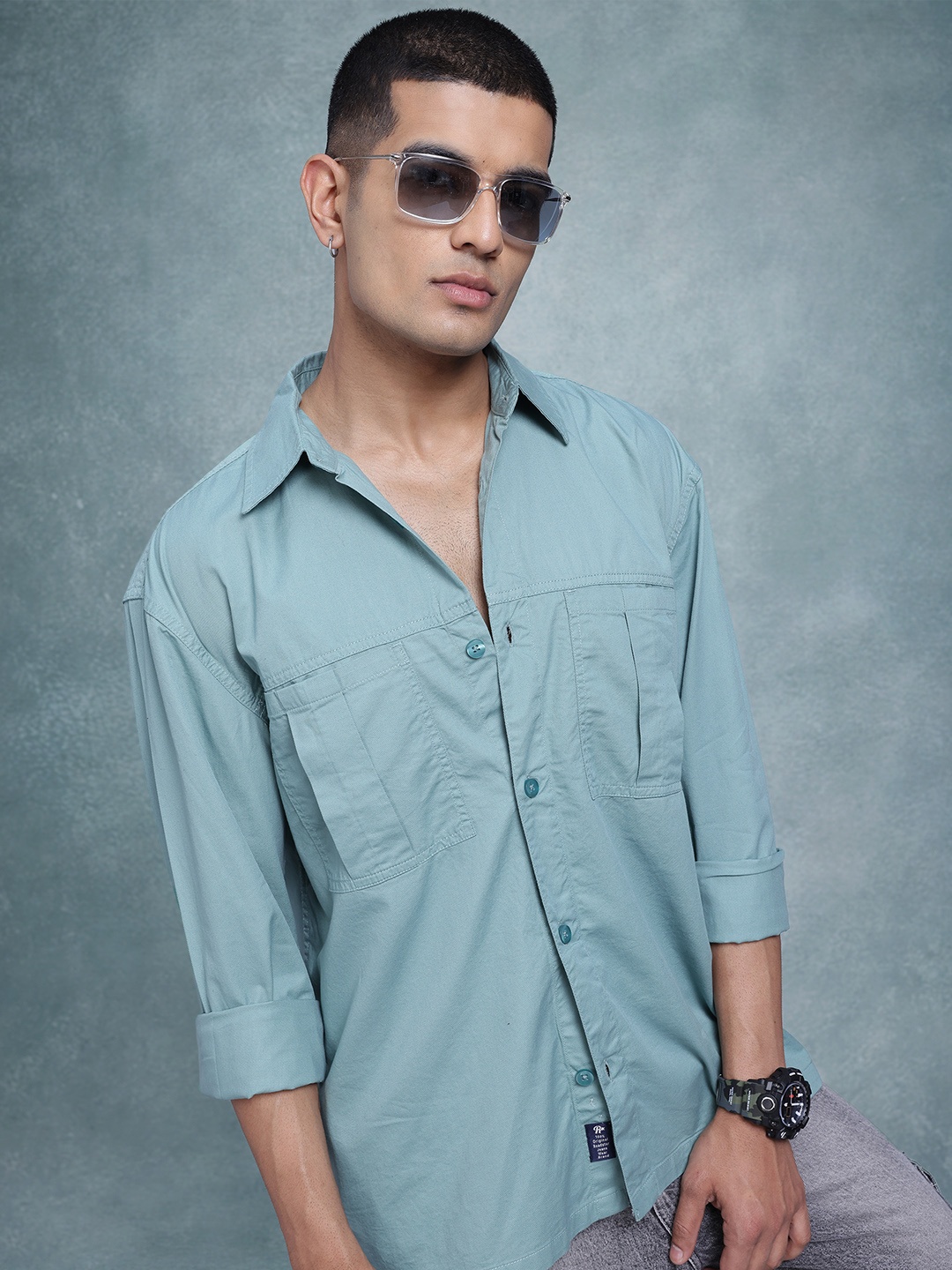 The Roadster Life Co. Drop-Shoulder Sleeves Pure Cotton Opaque Casual Shirt, Sea green
The Roadster Life Co. Drop-Shoulder Sleeves Pure Cotton Opaque Casual Shirt, Sea green