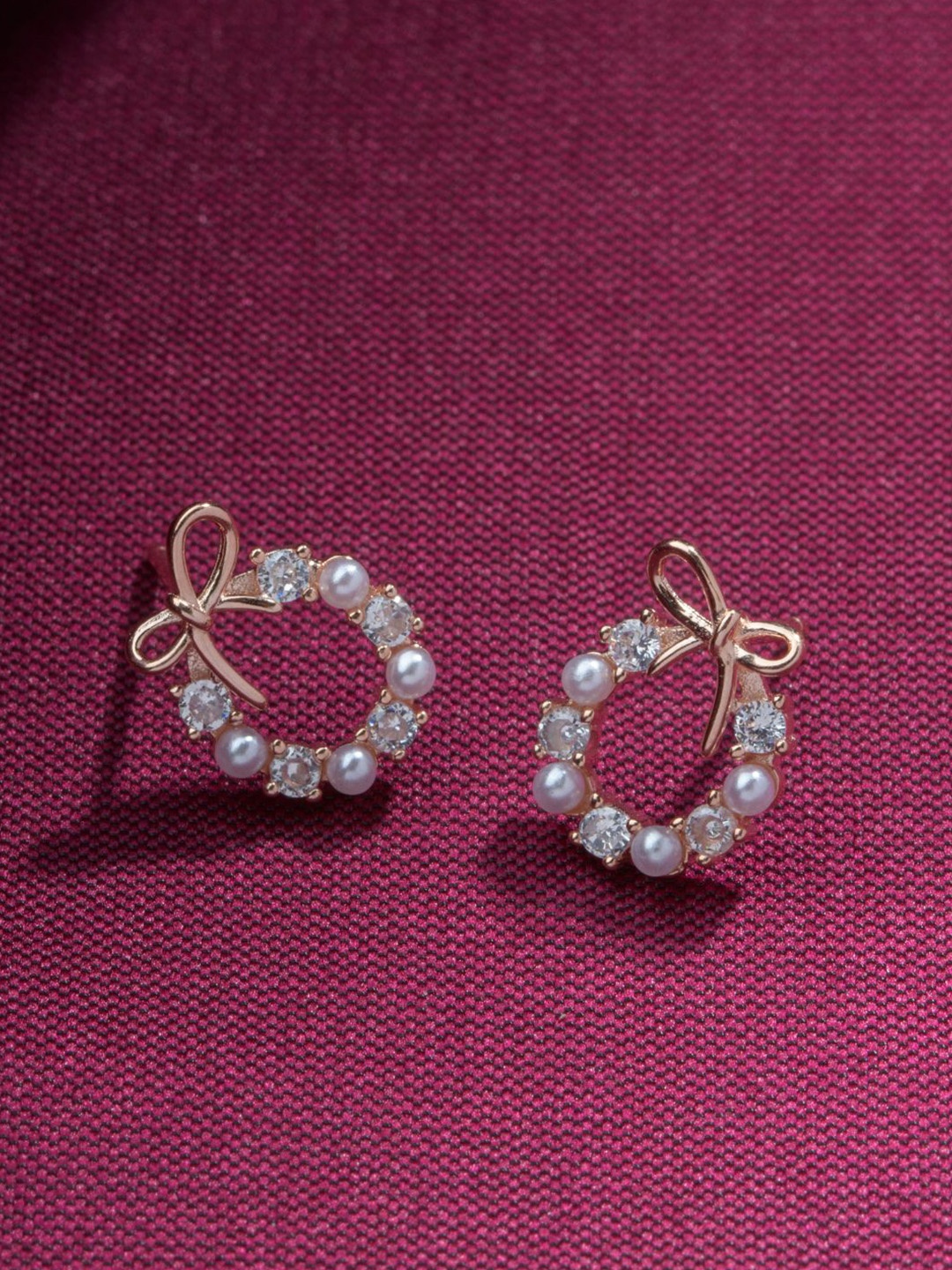 Gargi by P. N. Gadgil & Sons 925 Sterling Silver Rose Gold-Plated American Diamond Studs
Gargi by P. N. Gadgil & Sons 925 Sterling Silver Rose Gold-Plated American Diamond Studs