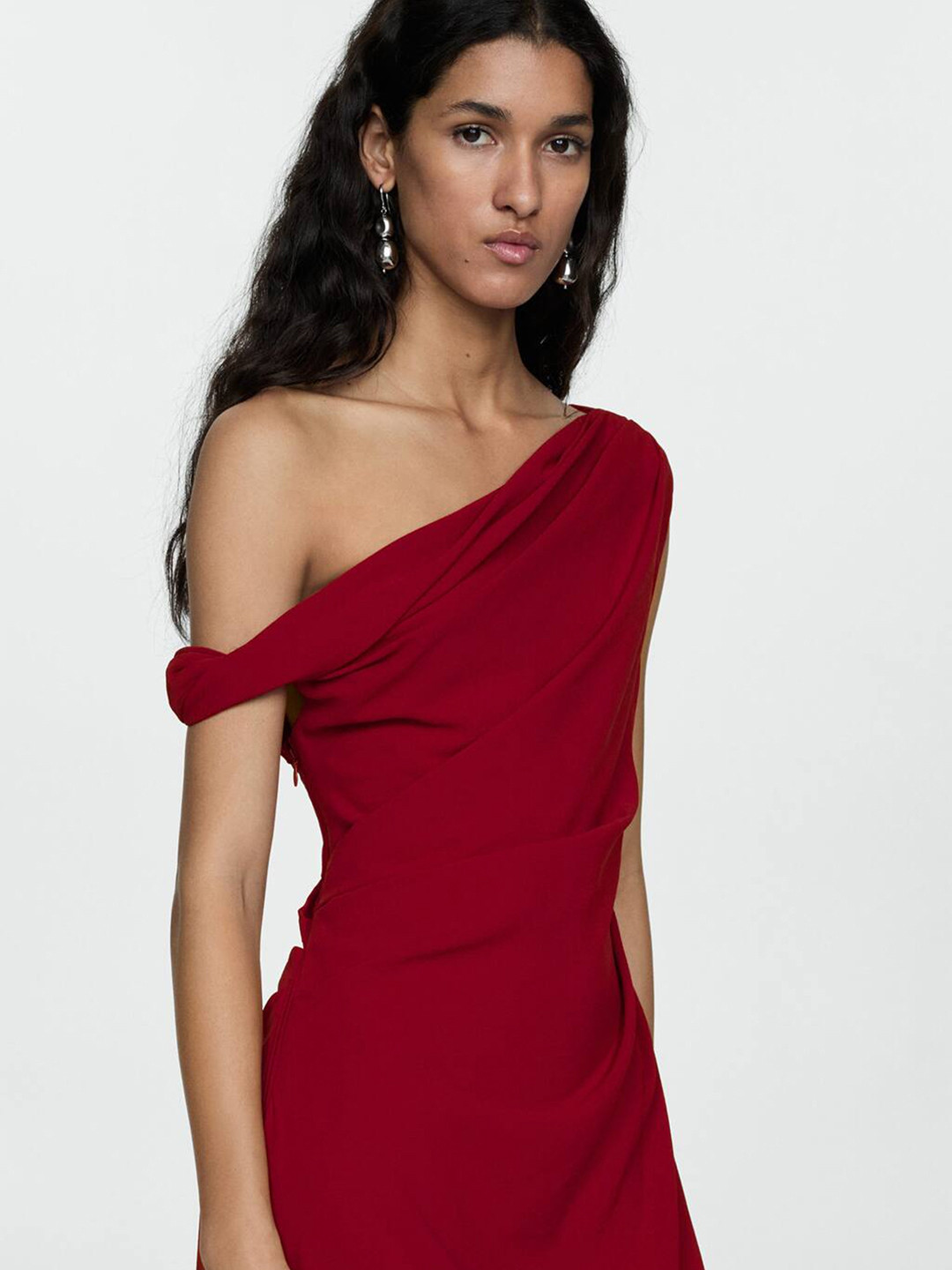 MANGO One Shoulder A-Line Midi Dress, Red
MANGO One Shoulder A-Line Midi Dress, Red
