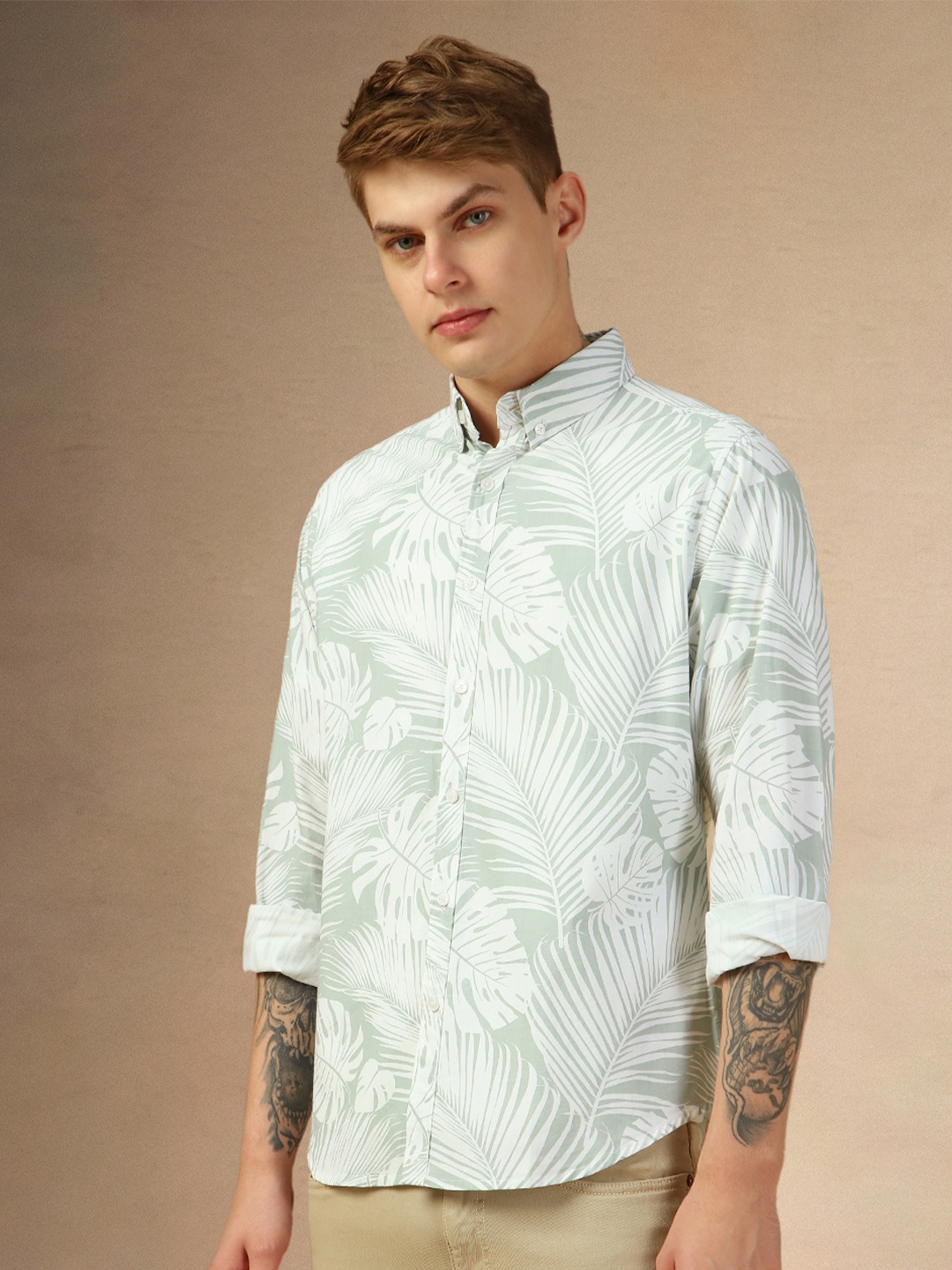 Dennis Lingo Floral Printed Button-Down Collar Relaxed Fit Pure Cotton Casual Shirt, Green
Dennis Lingo Floral Printed Button-Down Collar Relaxed Fit Pure Cotton Casual Shirt, Green