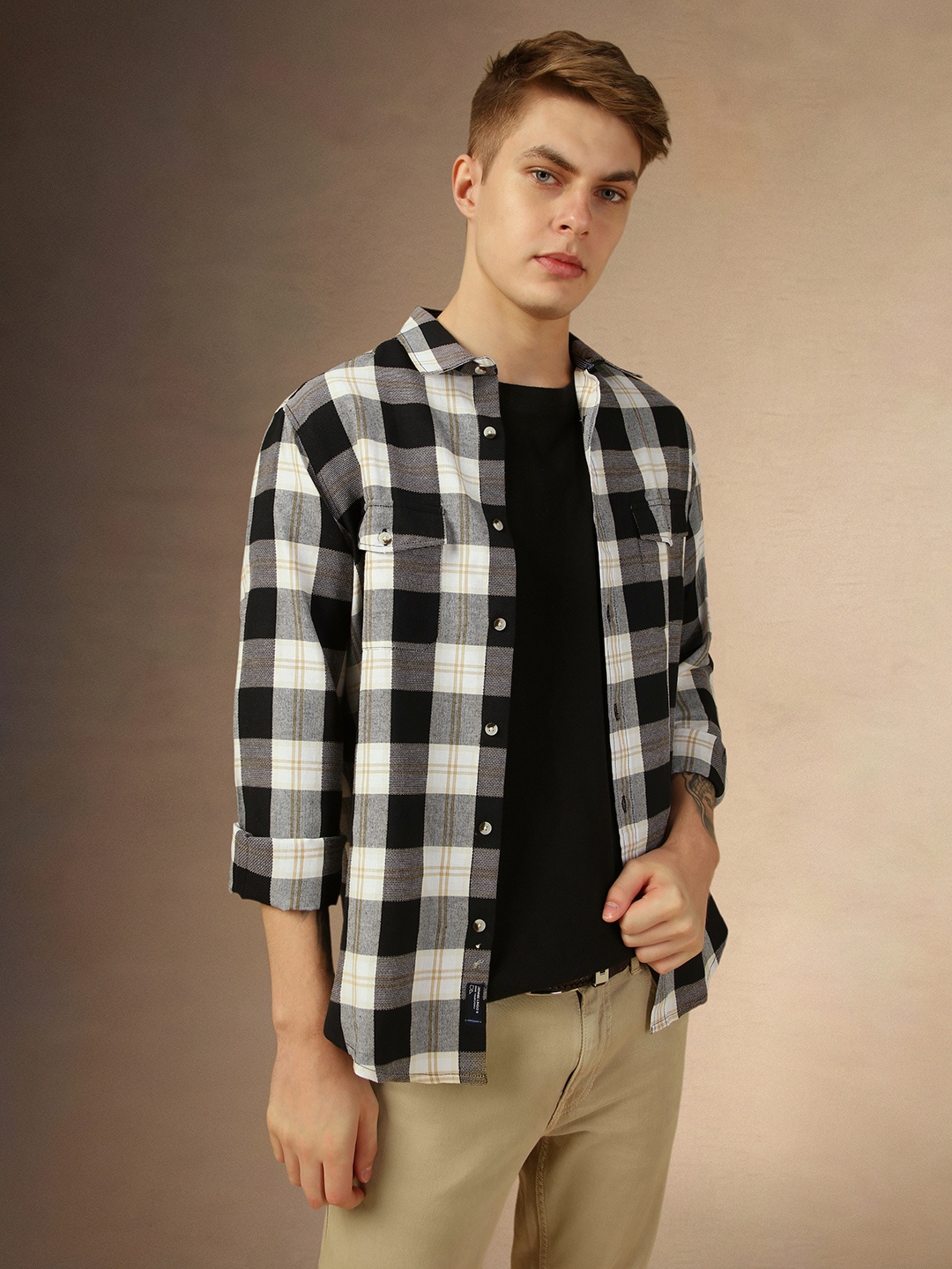 Dennis Lingo Relaxed Fit Buffalo Checks Checked Spread Collar Pure Cotton Casual Shirt, Black
Dennis Lingo Relaxed Fit Buffalo Checks Checked Spread Collar Pure Cotton Casual Shirt, Black