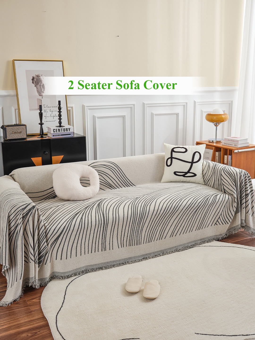 HOKIPO Black All Season Printed Cotton Chenille Sofa Cover Throw Blanket for 2 Seater Sofa
HOKIPO Black All Season Printed Cotton Chenille Sofa Cover Throw Blanket for 2 Seater Sofa