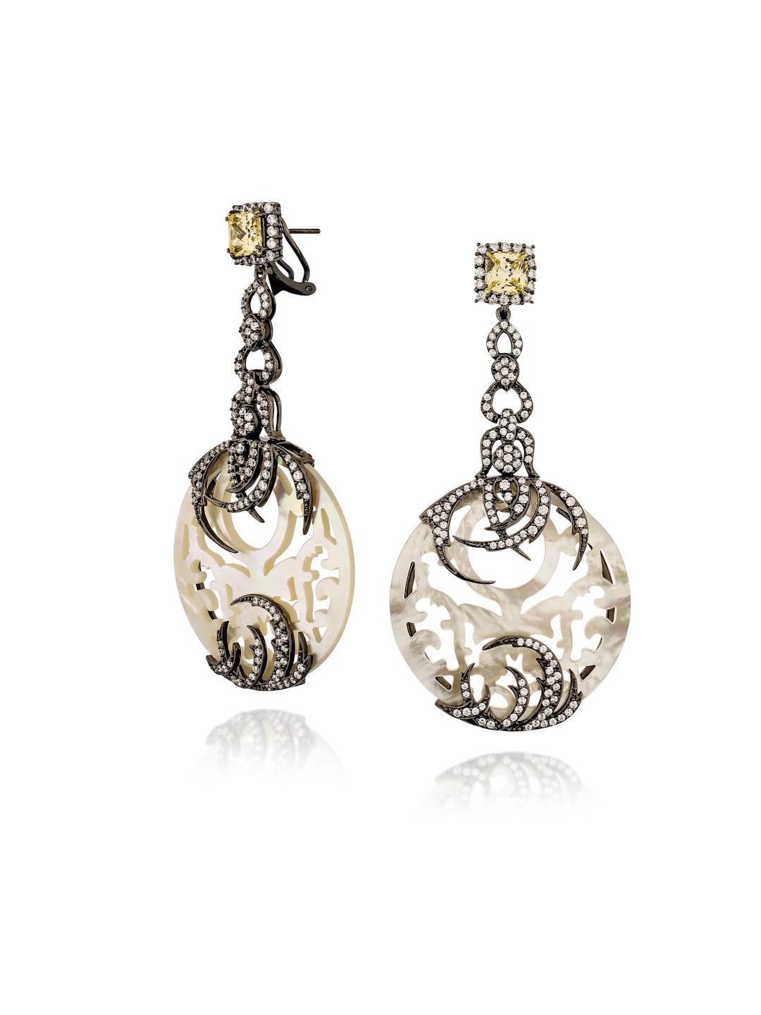MISS JO 925 Sterling Silver Silver Plated Artificial Stones Studded Drop Earrings, White
MISS JO 925 Sterling Silver Silver Plated Artificial Stones Studded Drop Earrings, White