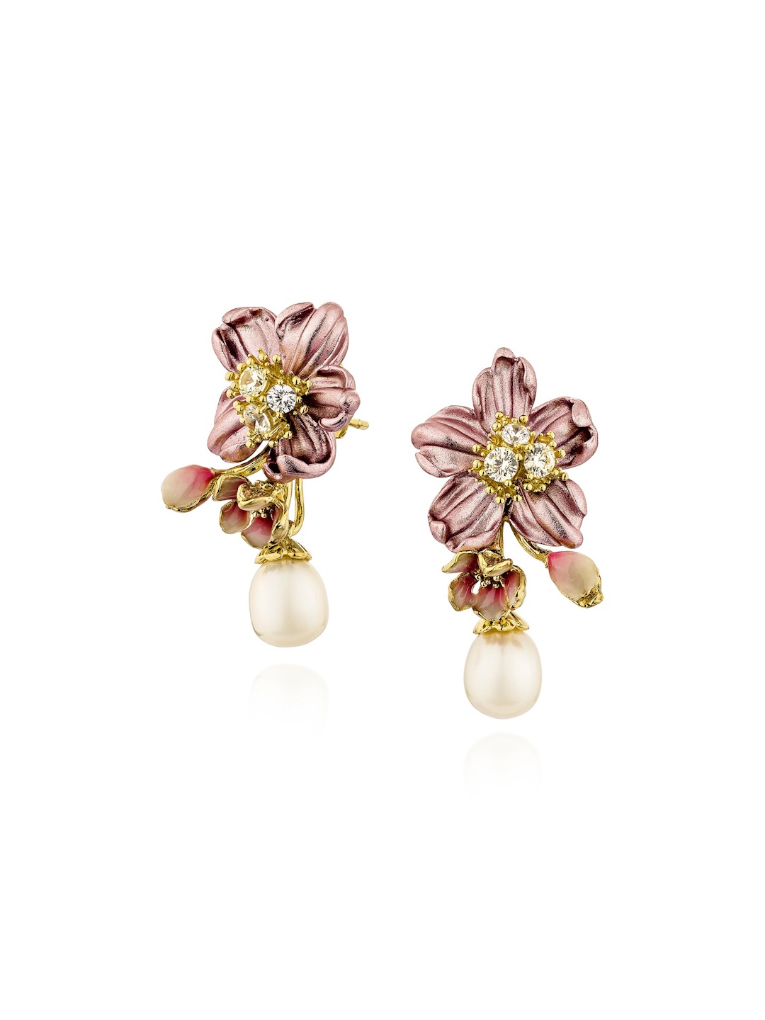 MISS JO 925 Sterling Silver Gold-Plated Stone Studded Magnolia Teardrop Studs Earrings
MISS JO 925 Sterling Silver Gold-Plated Stone Studded Magnolia Teardrop Studs Earrings