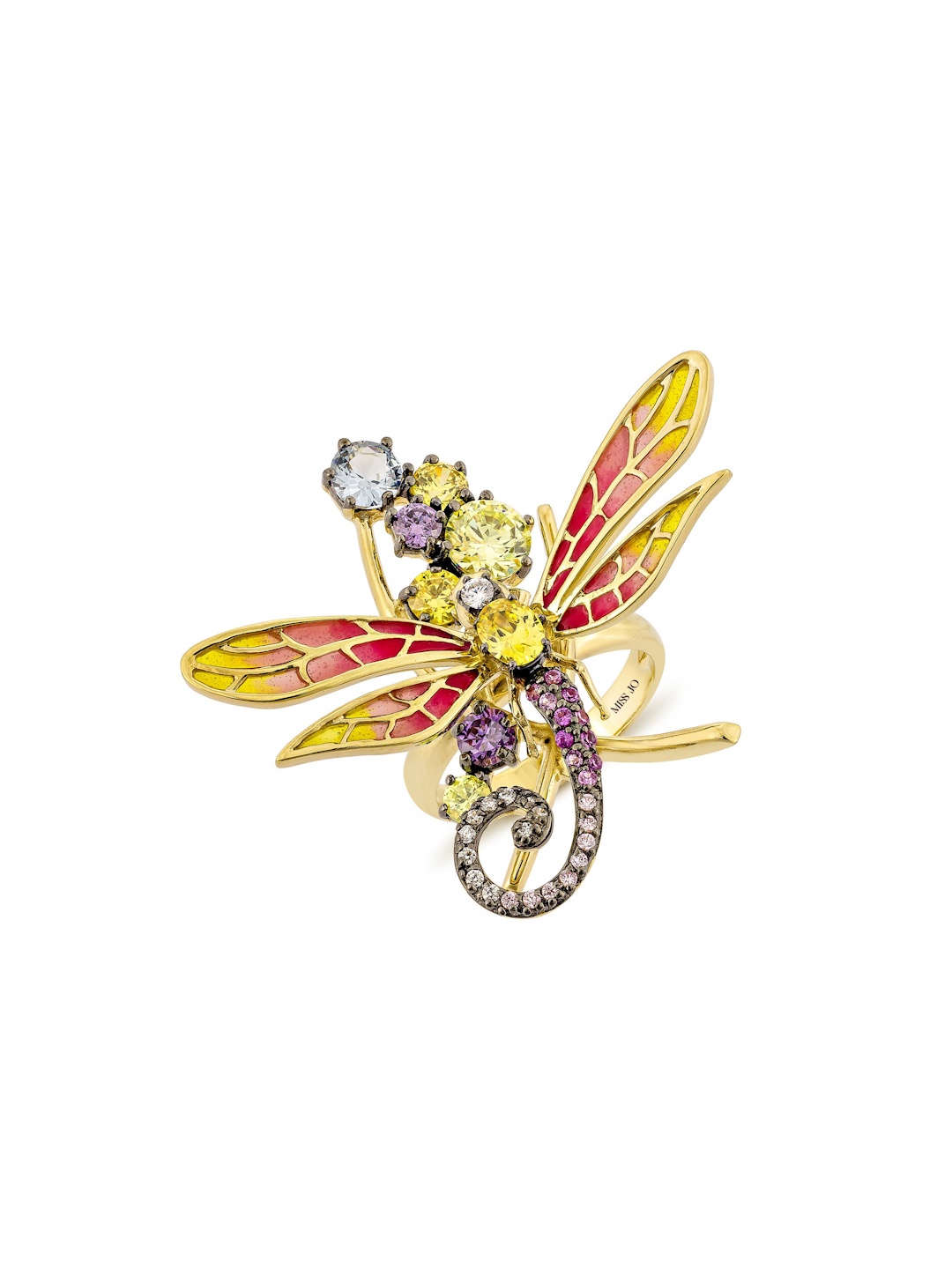 MISS JO 925 Sterling Silver Gold-Plated CZ Studded Gossamer Wing Cocktail Finger Ring
MISS JO 925 Sterling Silver Gold-Plated CZ Studded Gossamer Wing Cocktail Finger Ring