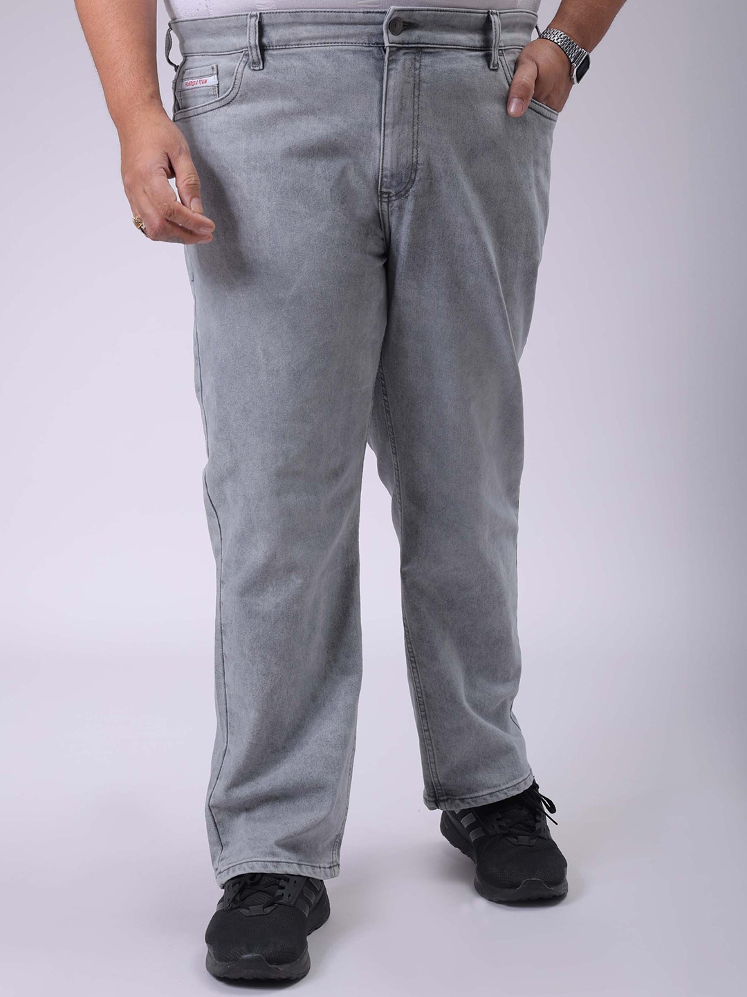 Hardsoda by The Indian Garage Co Men Plus Size Grey Vintage Straight Fit Solid Jeans
Hardsoda by The Indian Garage Co Men Plus Size Grey Vintage Straight Fit Solid Jeans