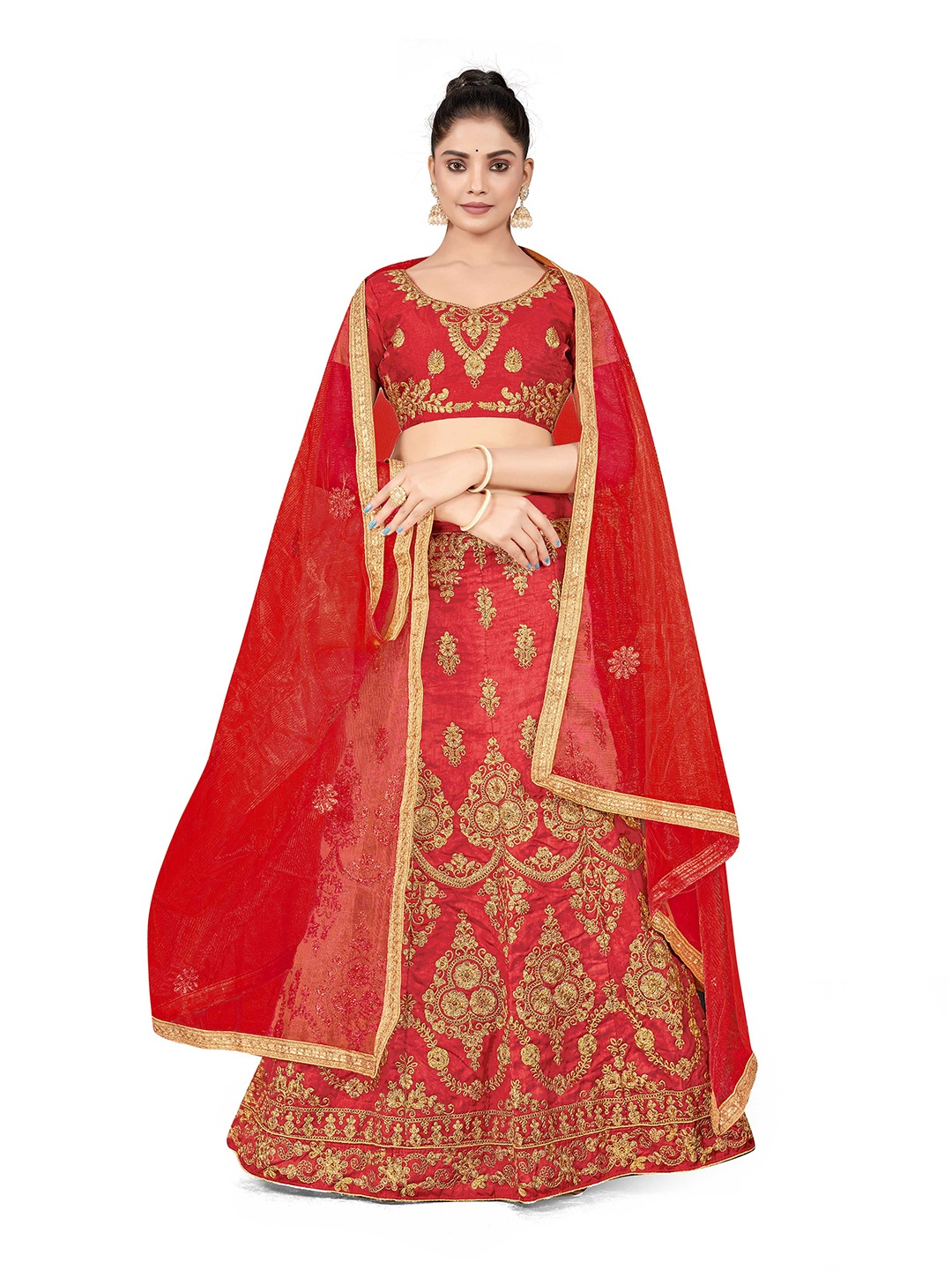Maroosh Embellished Thread Work Unstitched Lehenga & Blouse With Dupatta, Rust
Maroosh Embellished Thread Work Unstitched Lehenga & Blouse With Dupatta, Rust