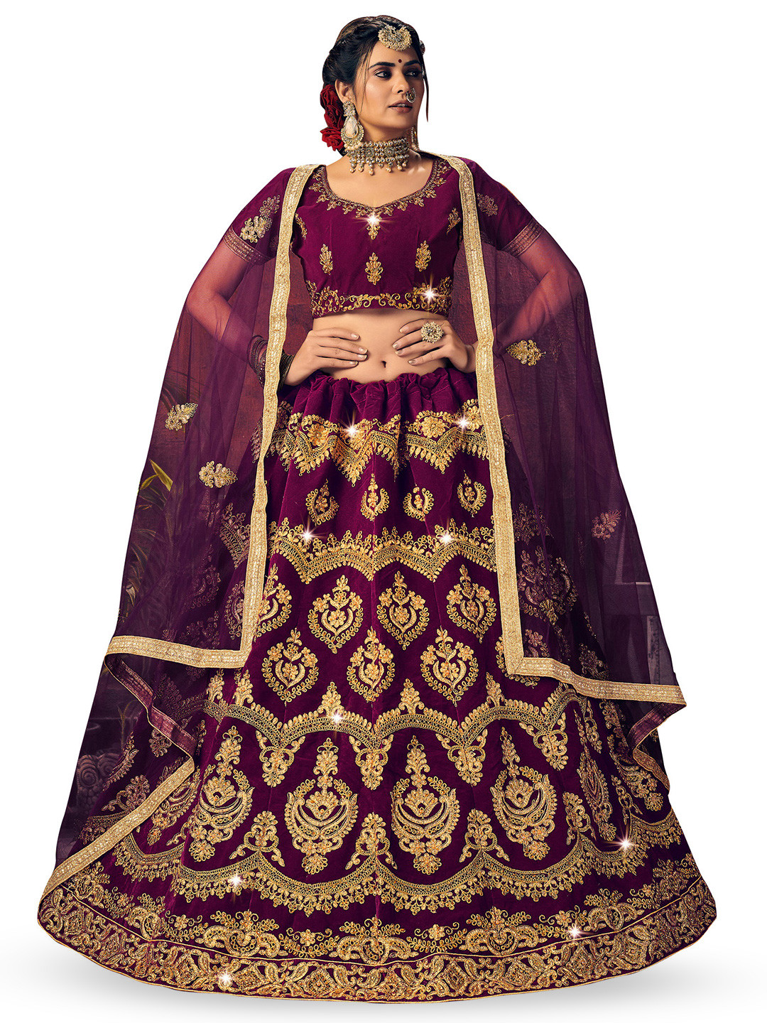 Maroosh Embroidered Thread Work Semi-Stitched Lehenga & Unstitched Blouse With Dupatta, Purple
Maroosh Embroidered Thread Work Semi-Stitched Lehenga & Unstitched Blouse With Dupatta, Purple