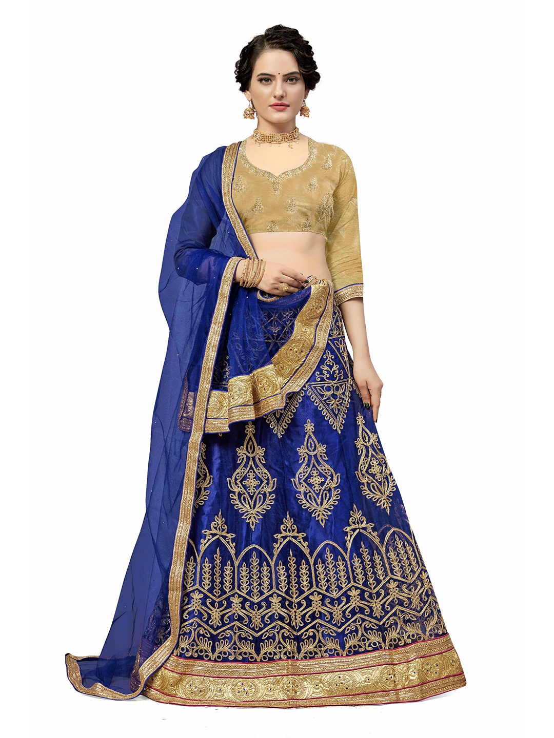 Maroosh Embroidered Thread Work Semi-Stitched Lehenga & Unstitched Blouse With Dupatta, Blue
Maroosh Embroidered Thread Work Semi-Stitched Lehenga & Unstitched Blouse With Dupatta, Blue
