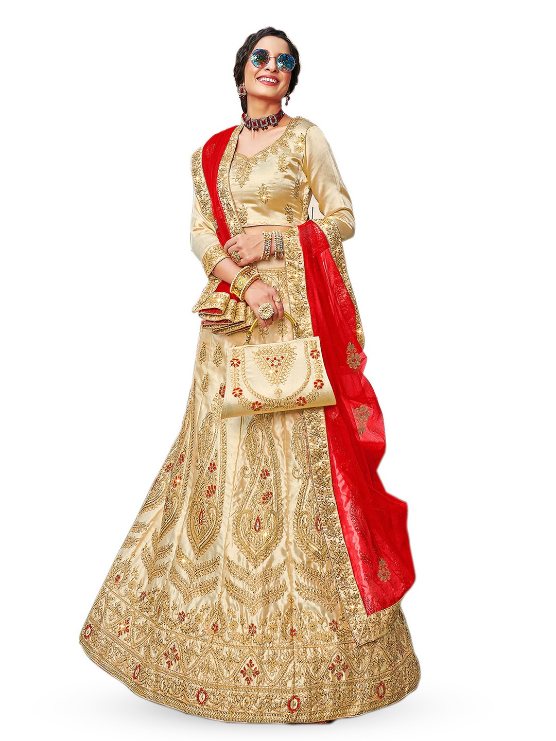 Maroosh Embroidered Thread Work Semi-Stitched Lehenga & Unstitched Blouse With Dupatta, Beige
Maroosh Embroidered Thread Work Semi-Stitched Lehenga & Unstitched Blouse With Dupatta, Beige