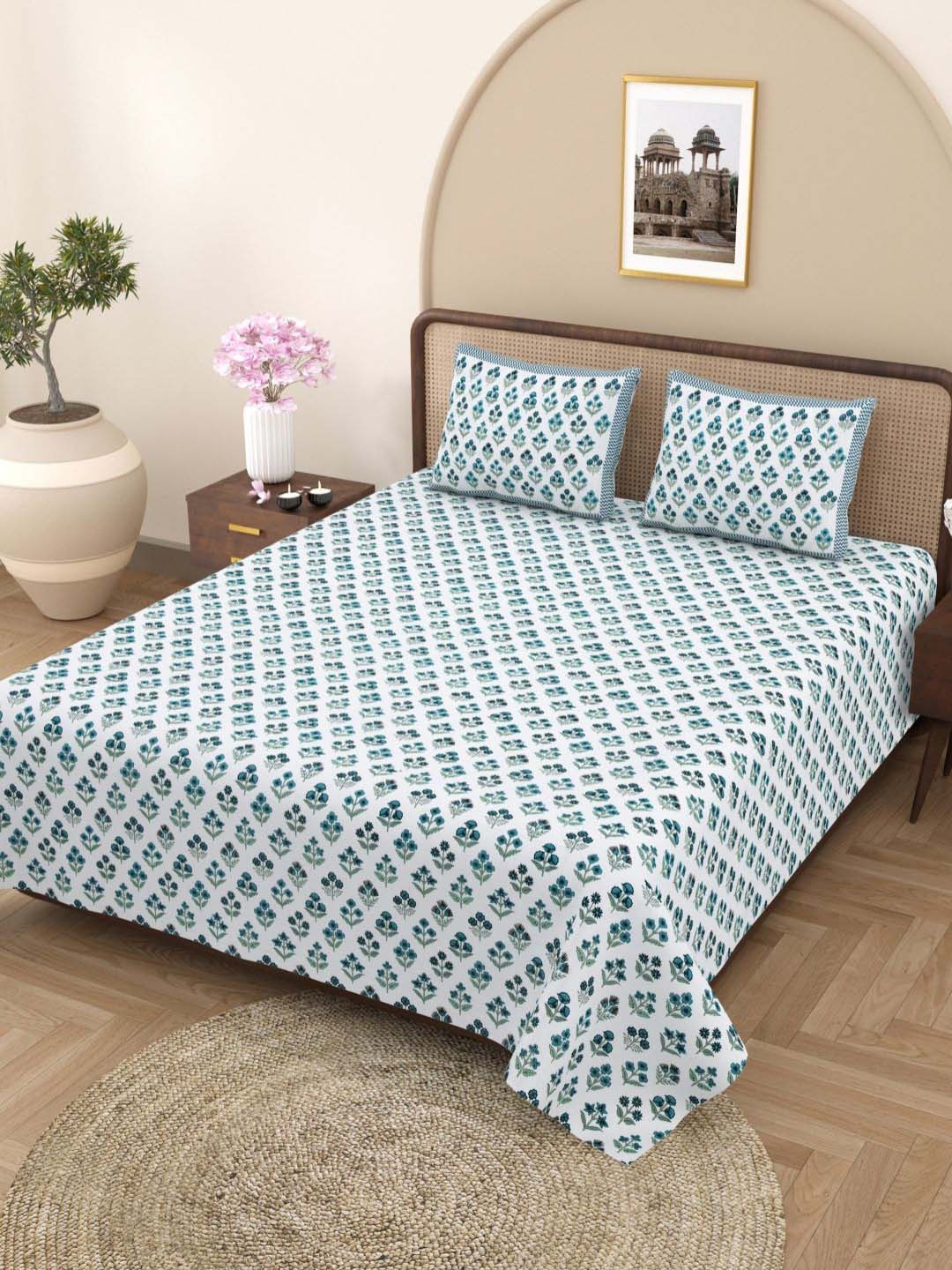 Plarsh Comfort White Floral Printed 180 TC Pure Cotton King Bedsheet With 2 Pillow Covers
Plarsh Comfort White Floral Printed 180 TC Pure Cotton King Bedsheet With 2 Pillow Covers
