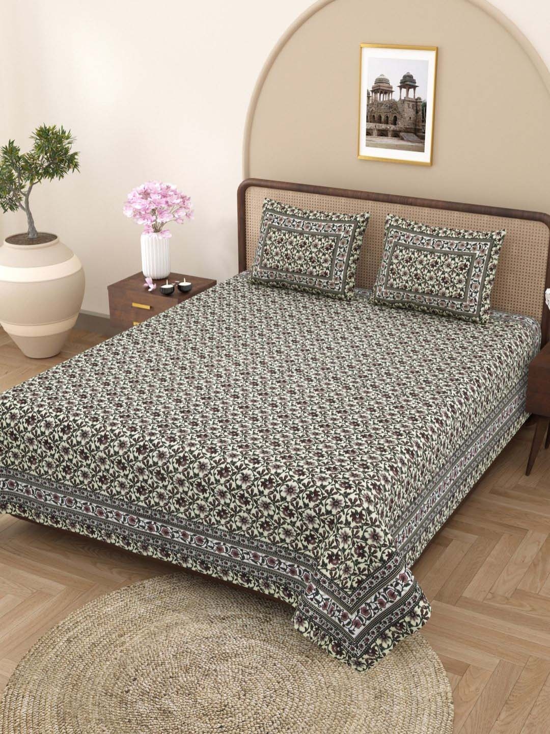 Plarsh Comfort White Floral Printed 180 TC Pure Cotton King Bedsheet With 2 Pillow Covers
Plarsh Comfort White Floral Printed 180 TC Pure Cotton King Bedsheet With 2 Pillow Covers