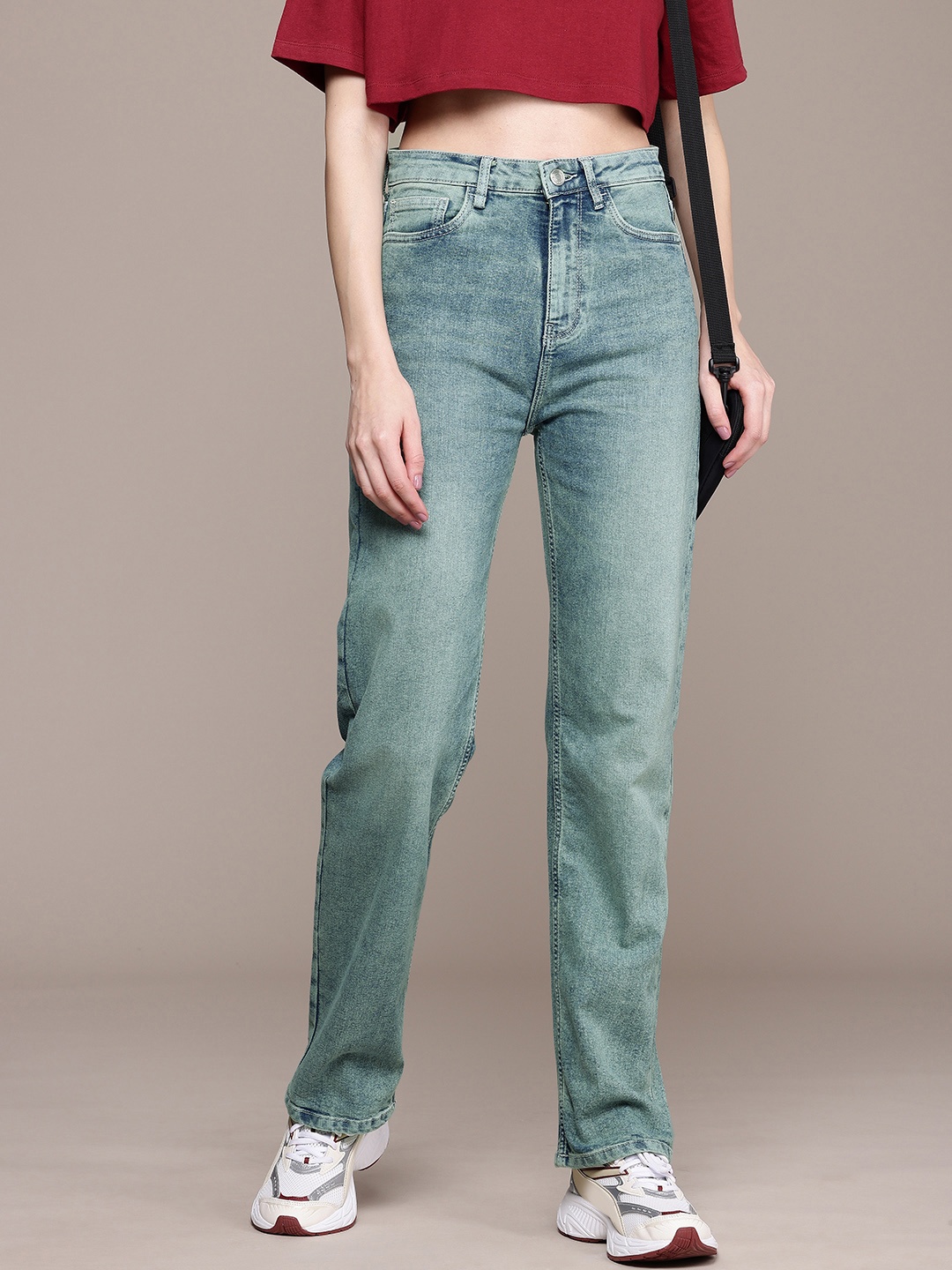 The Roadster Life Co. Women Straight Fit High-Rise Light Fade Stretchable Jeans, Blue
The Roadster Life Co. Women Straight Fit High-Rise Light Fade Stretchable Jeans, Blue
