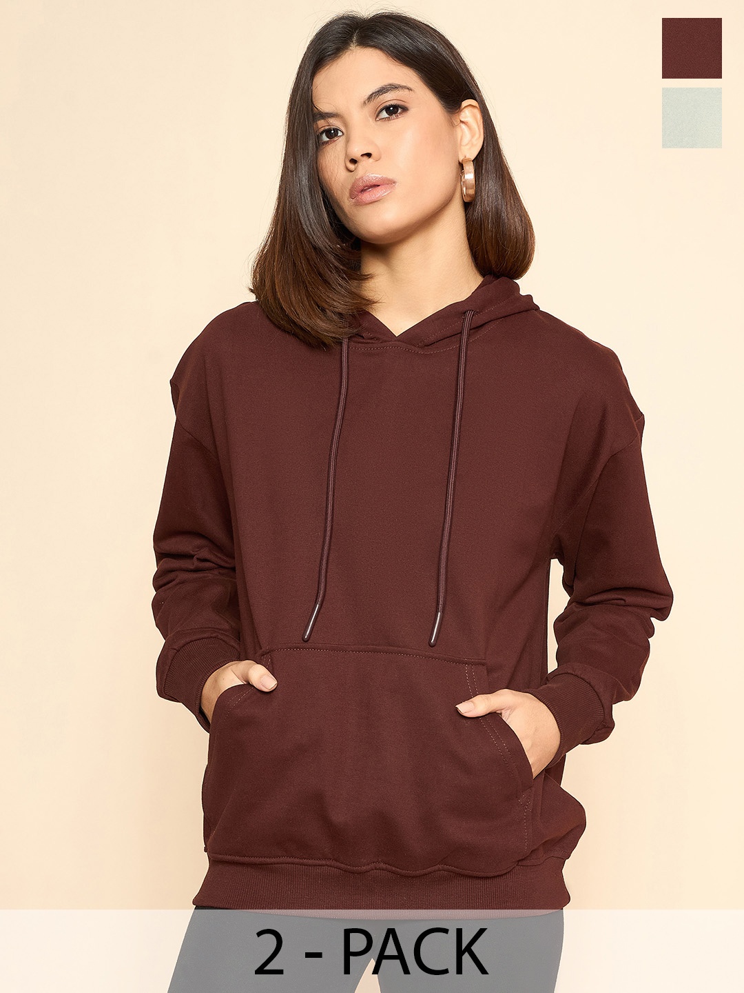 COLOR CAPITAL Women Pack of 2 Solid Pullover Oversized Cotton Sweatshirts, Sea green
COLOR CAPITAL Women Pack of 2 Solid Pullover Oversized Cotton Sweatshirts, Sea green
